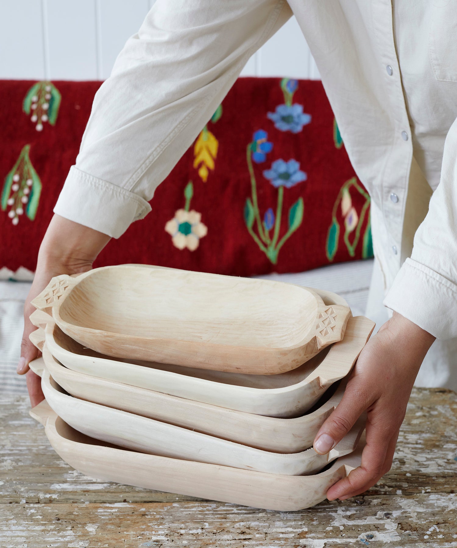 Medium Wooden Dough Bowl