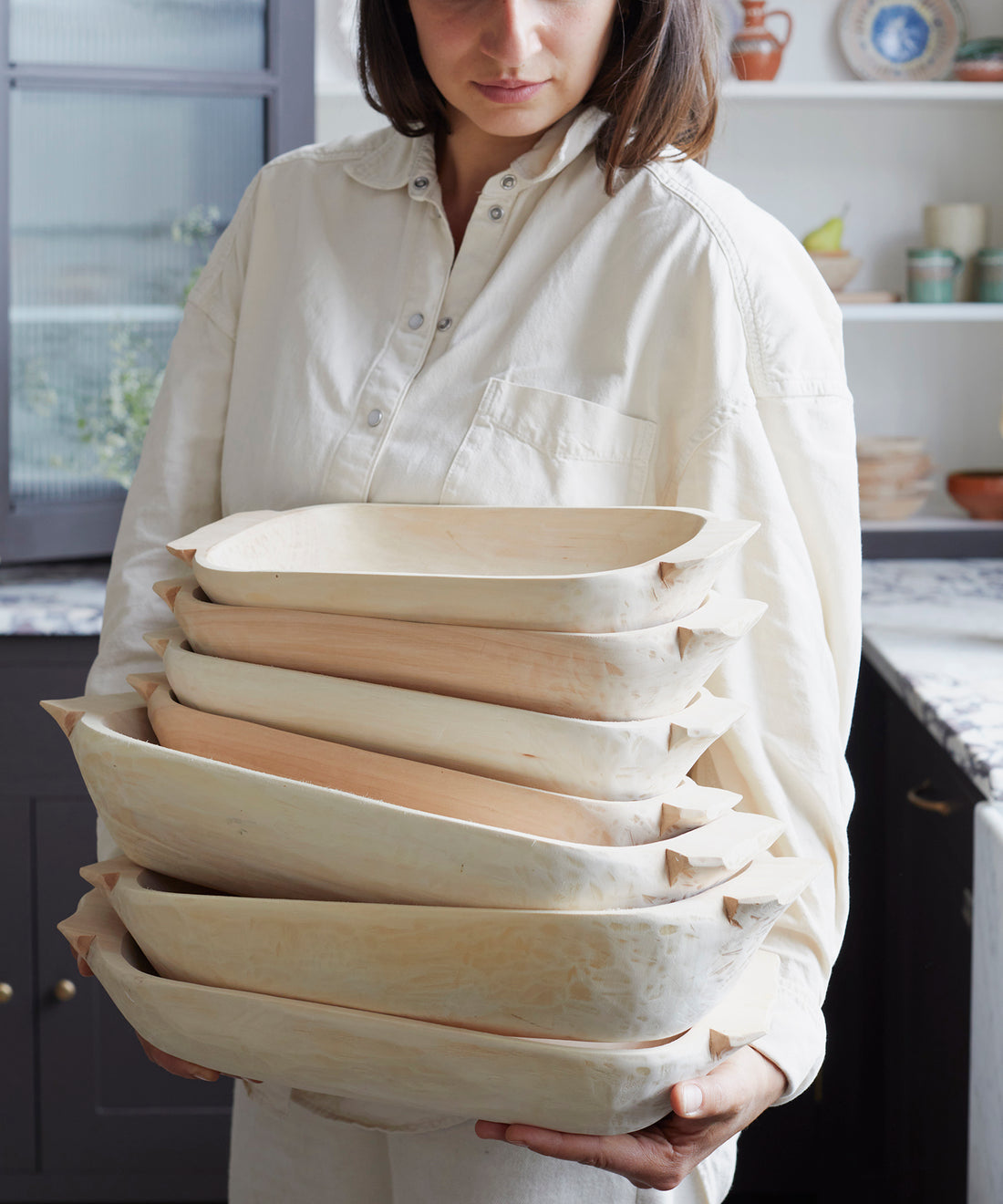 Medium Wooden Dough Bowl