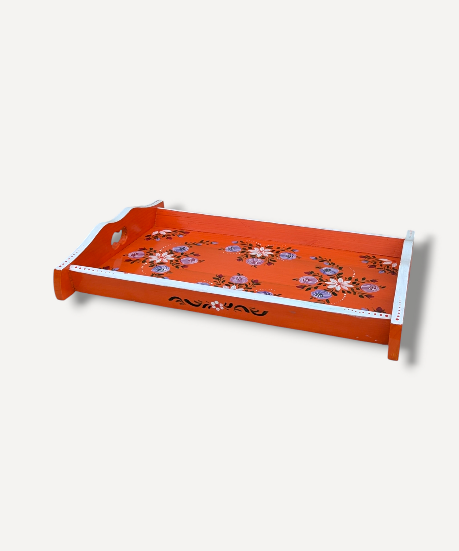 Casa_De_Folklore_Orange_-_Hand_Painted_Wooden_Tray