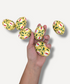 Casa De Folklore Yellow Tulip - Hand Painted Wooden Eggs