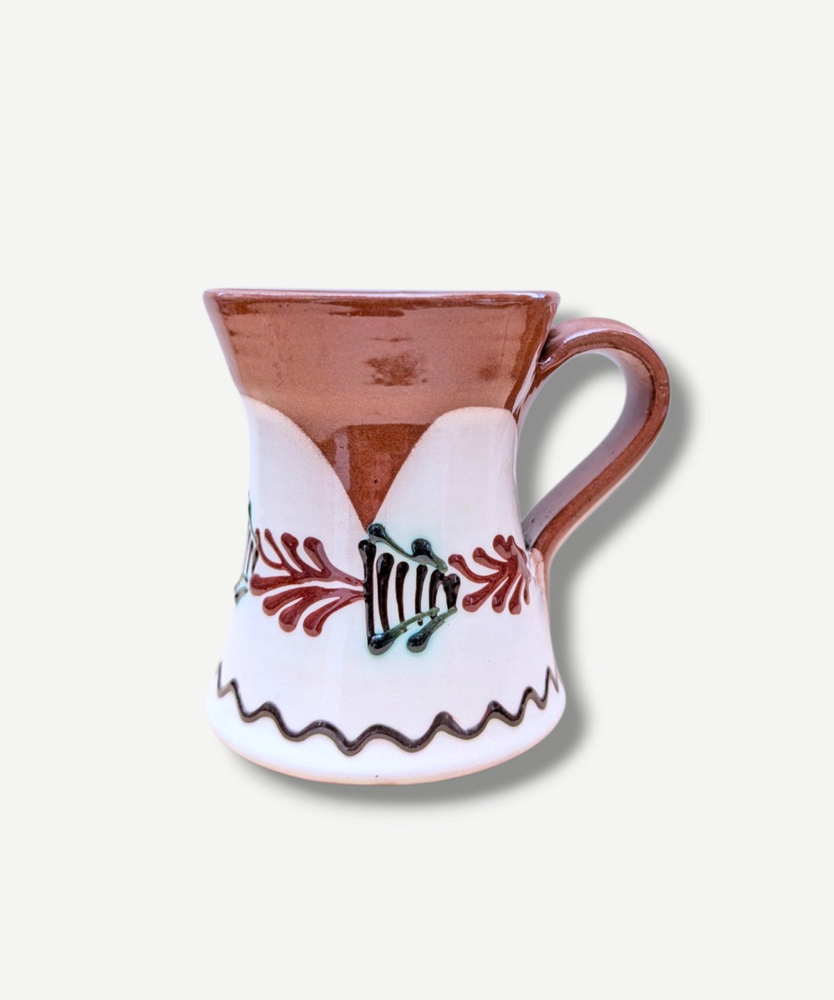 SITAR White Folk Art Ceramic Mug