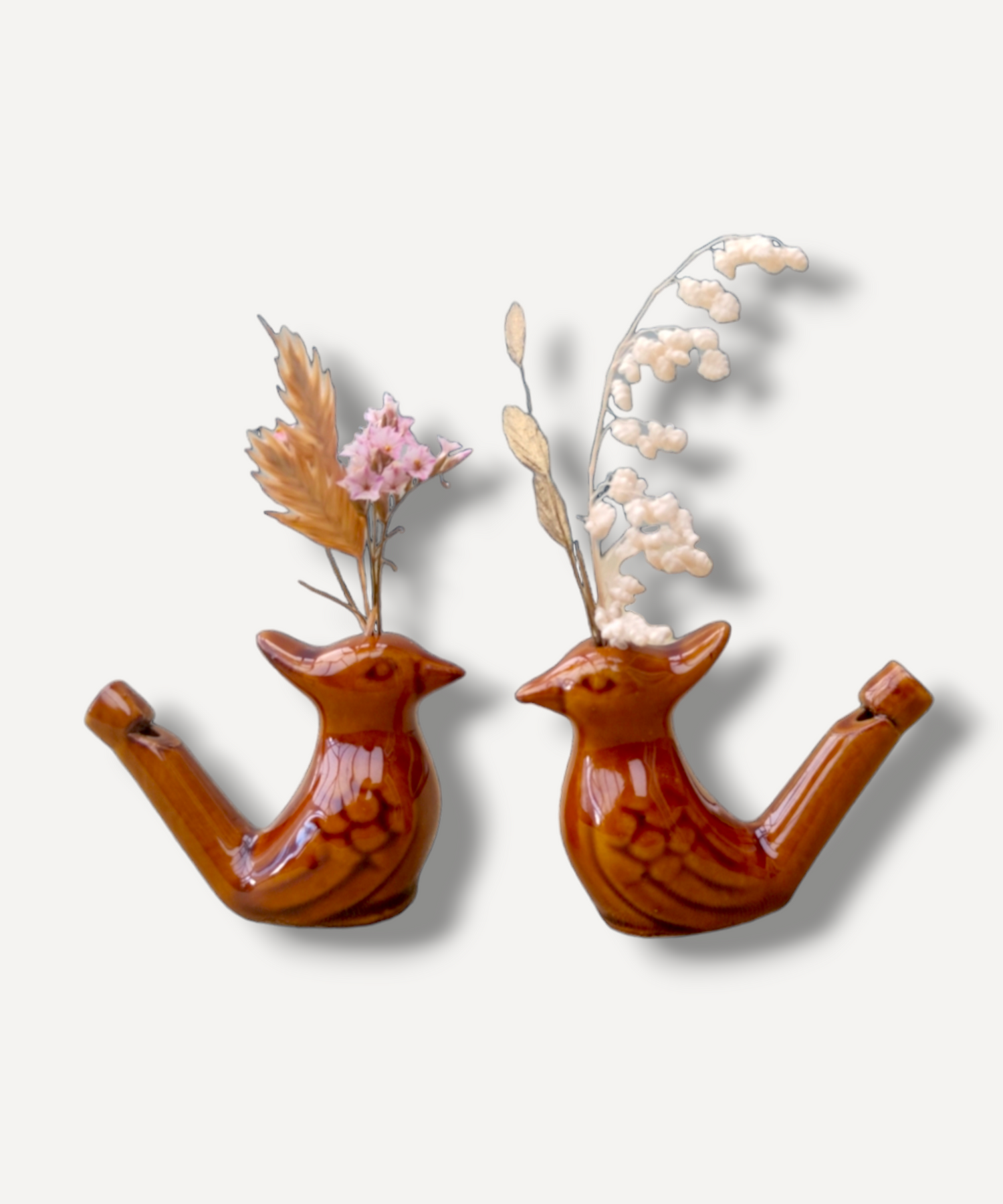 Tan Hoopoe Ocarina Whistle