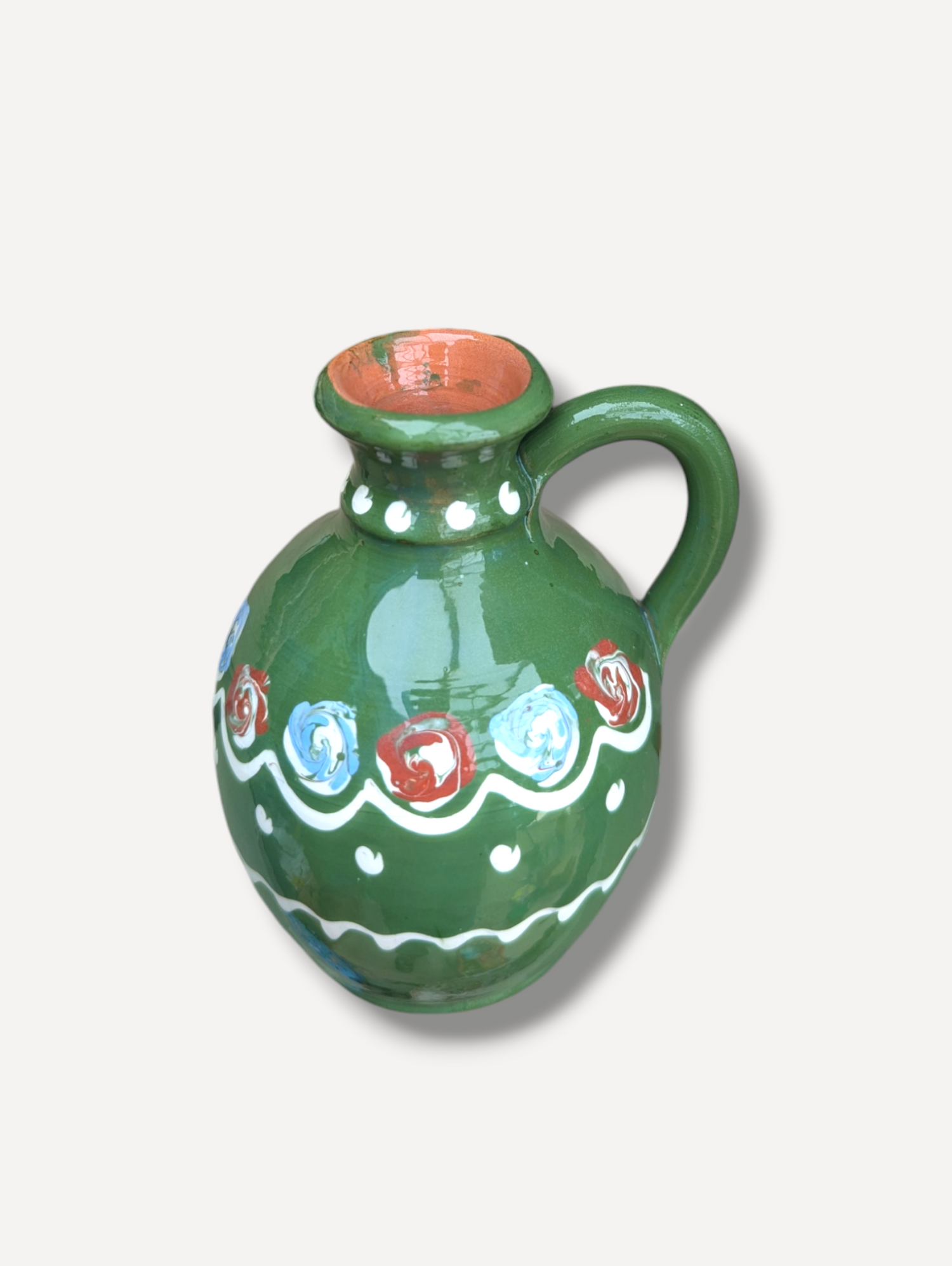 Moss Green Candlestick Holder