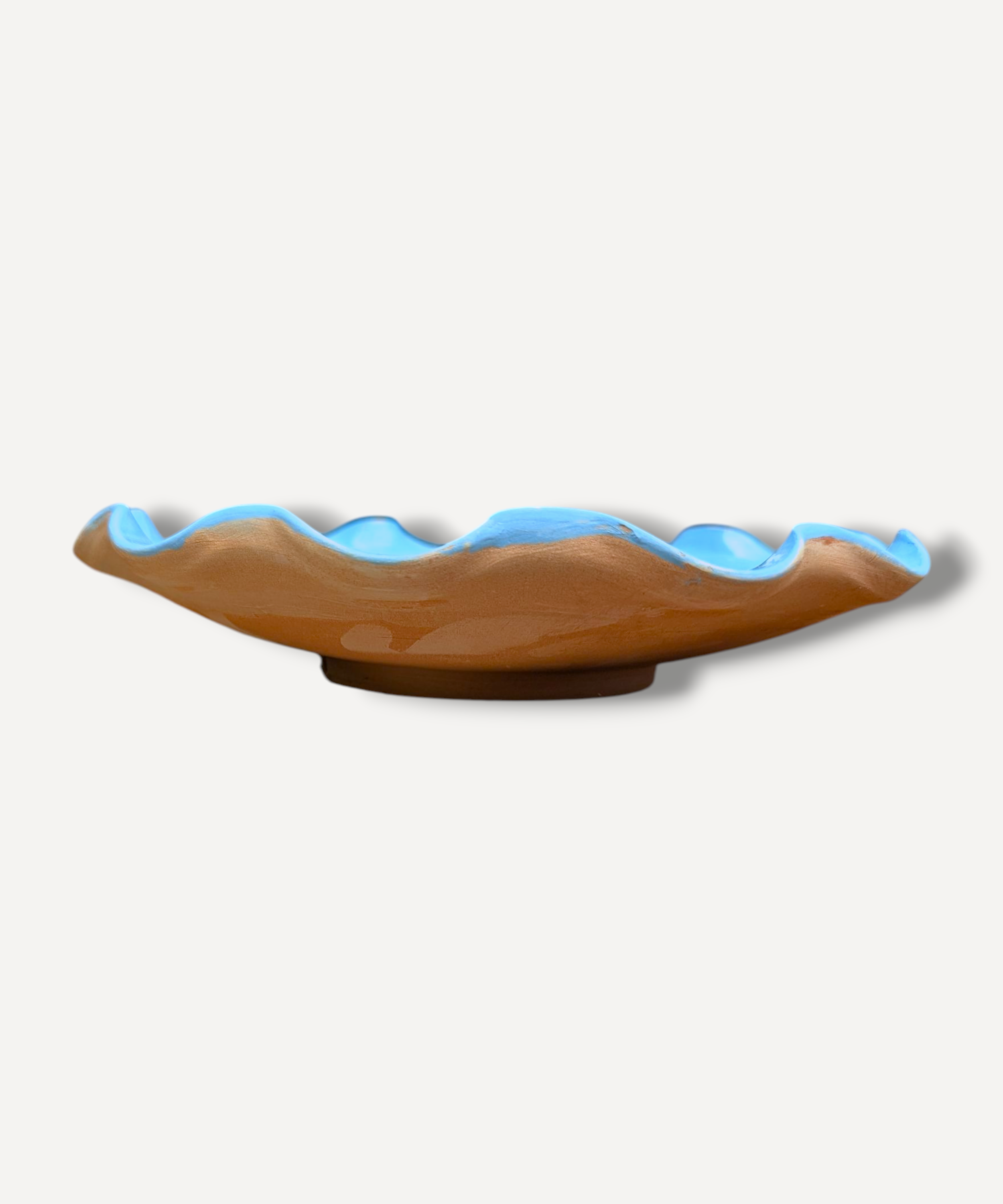 Sky Blue- Large Ripple Servings Plate / 25cm