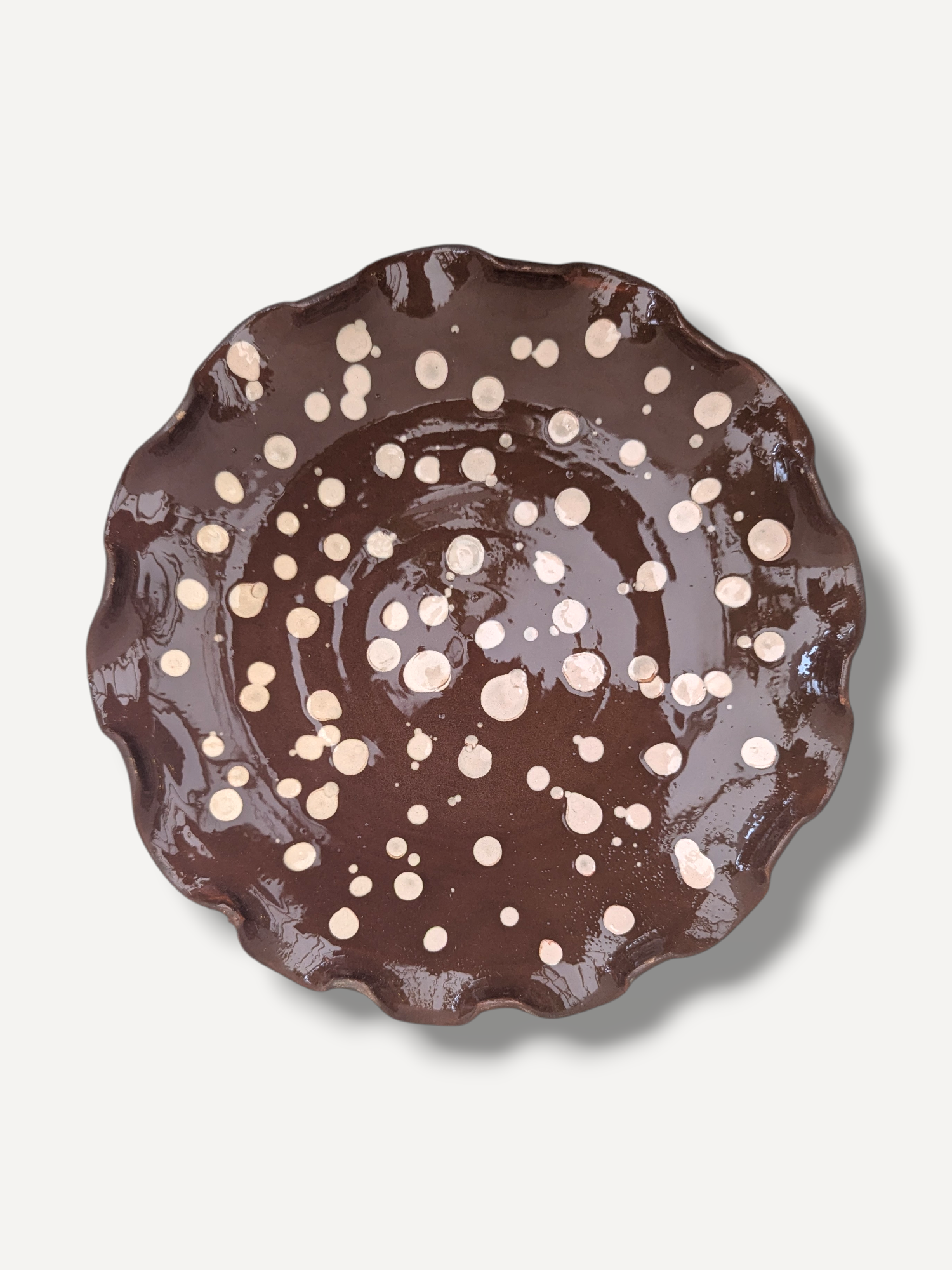 Dark Chocolate Large Splatter Serving Plate