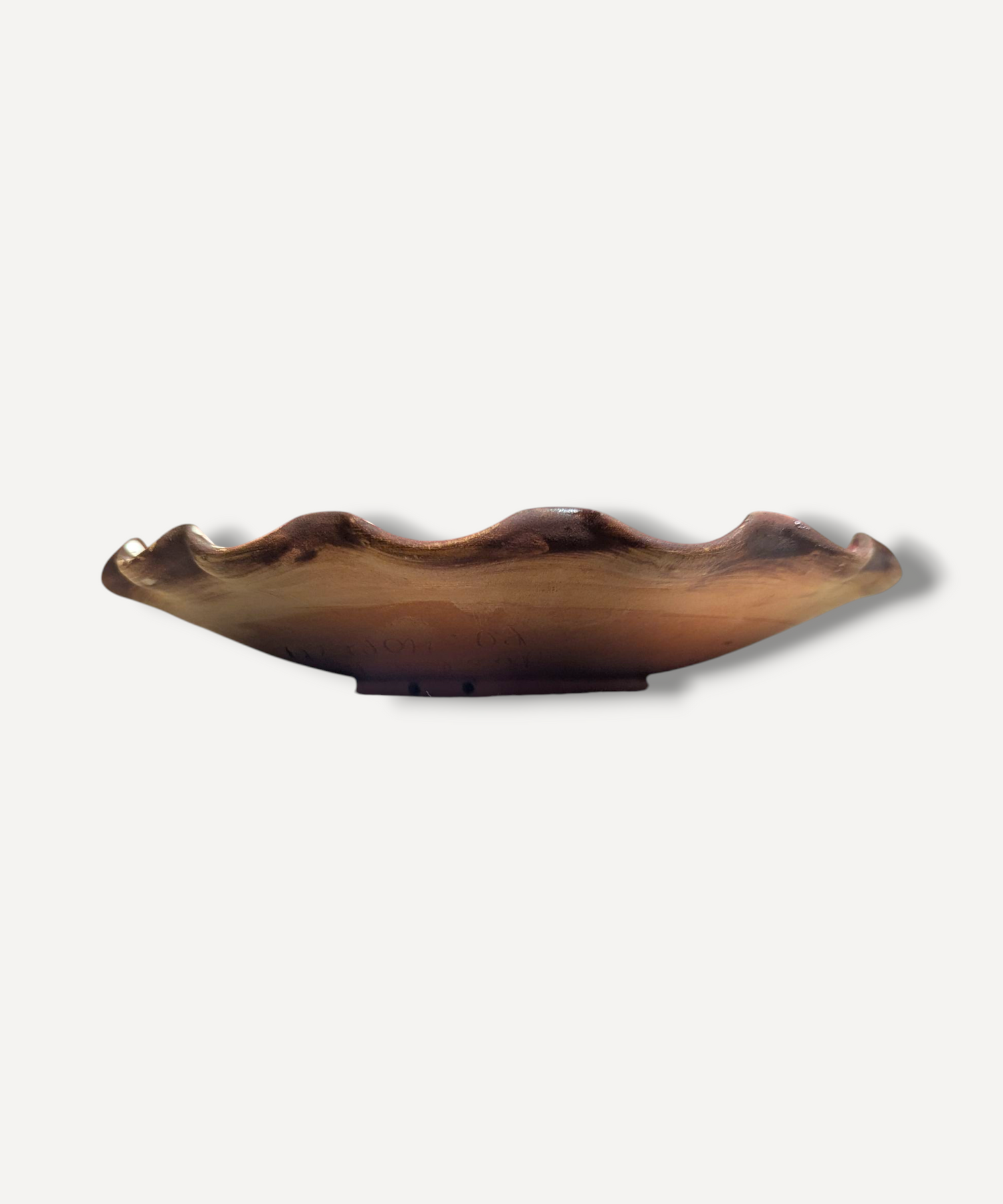 Flora Chocolate - Large Ripple Servings Plate / 25cm