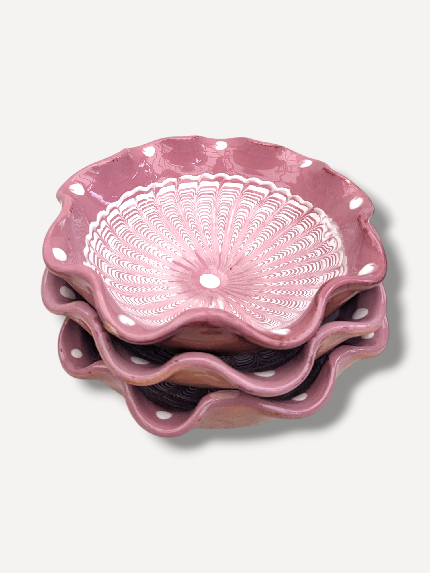 Dark Mauve Ripple Side Bowl