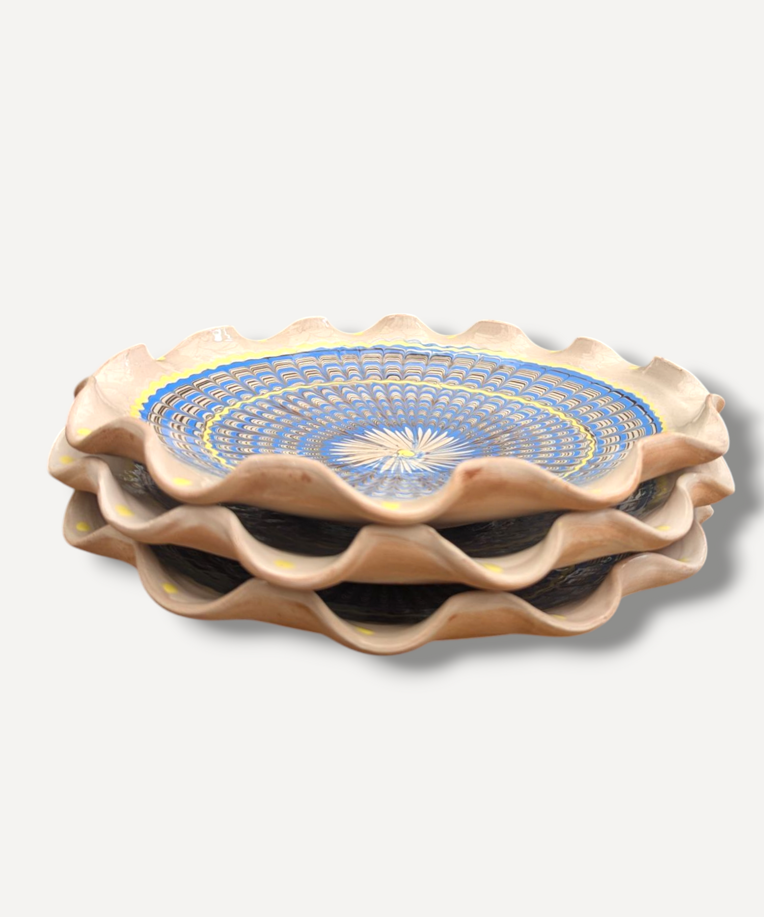 Adina- Large Ripple Servings Plate / 25cm