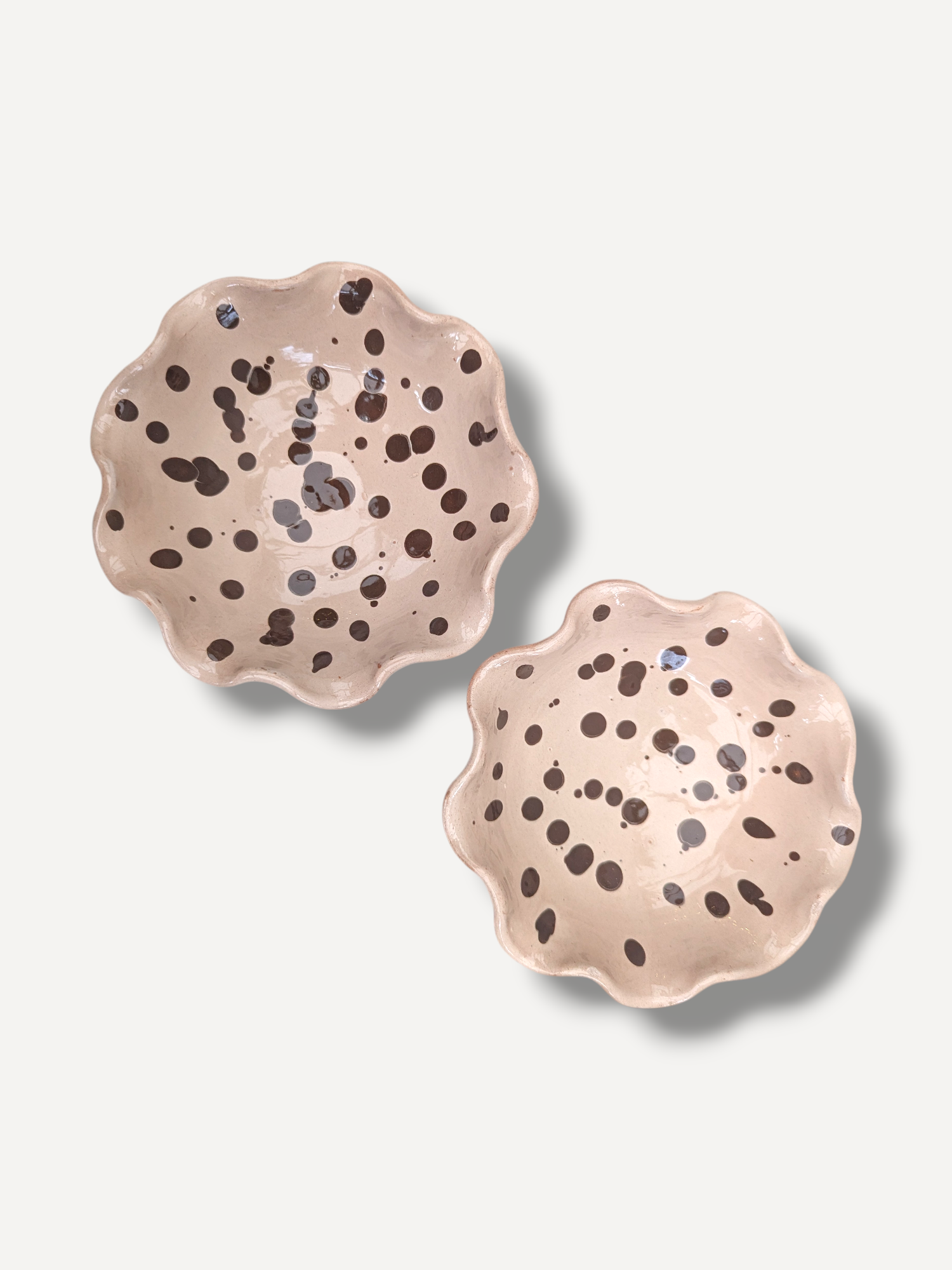 Warm Ecru Ripple Side Bowl