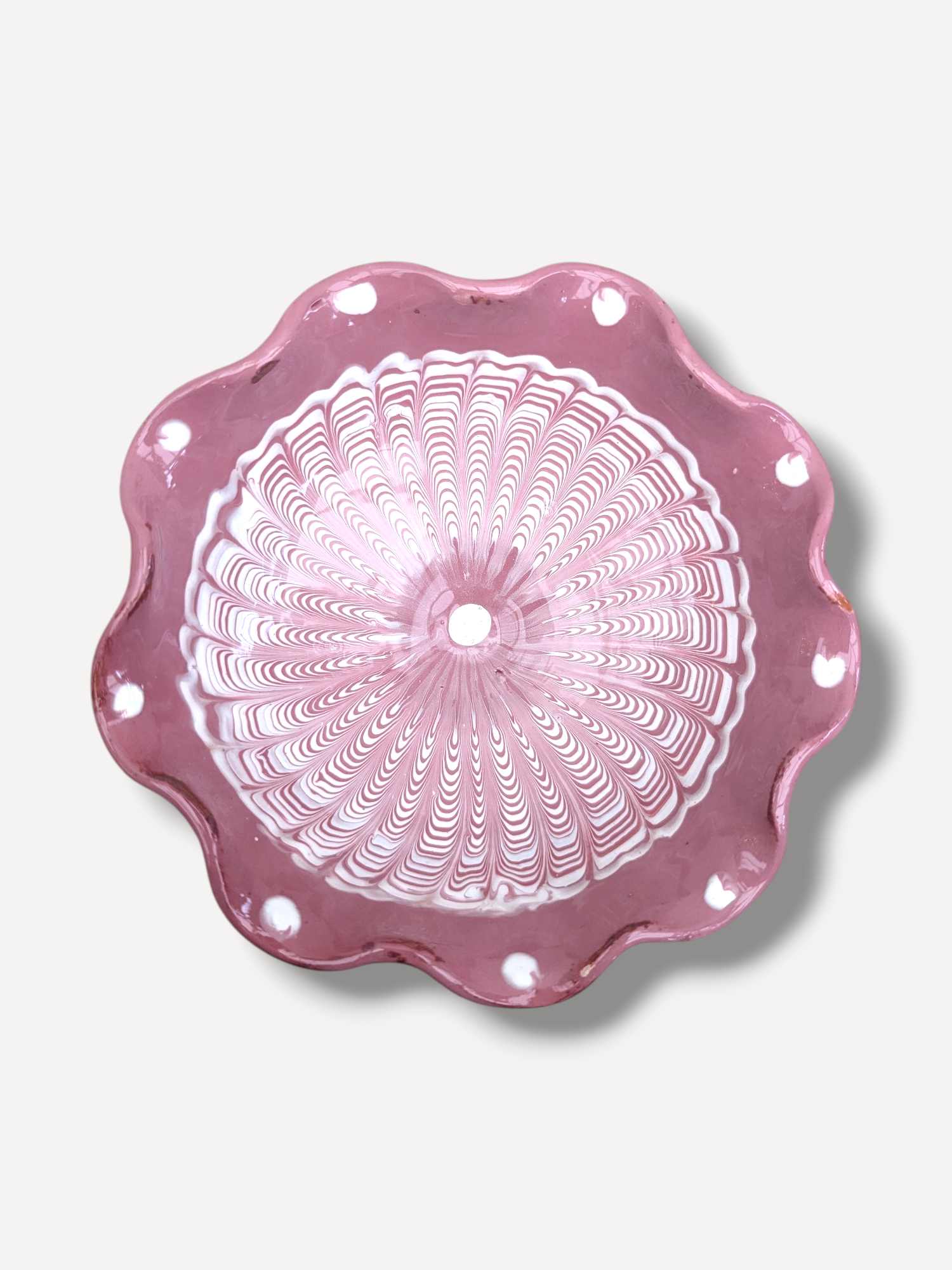 Dark Mauve Ripple Side Bowl