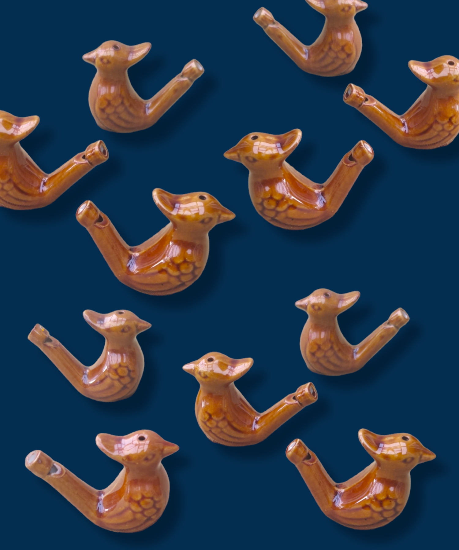 Tan Hoopoe Ocarina Whistle