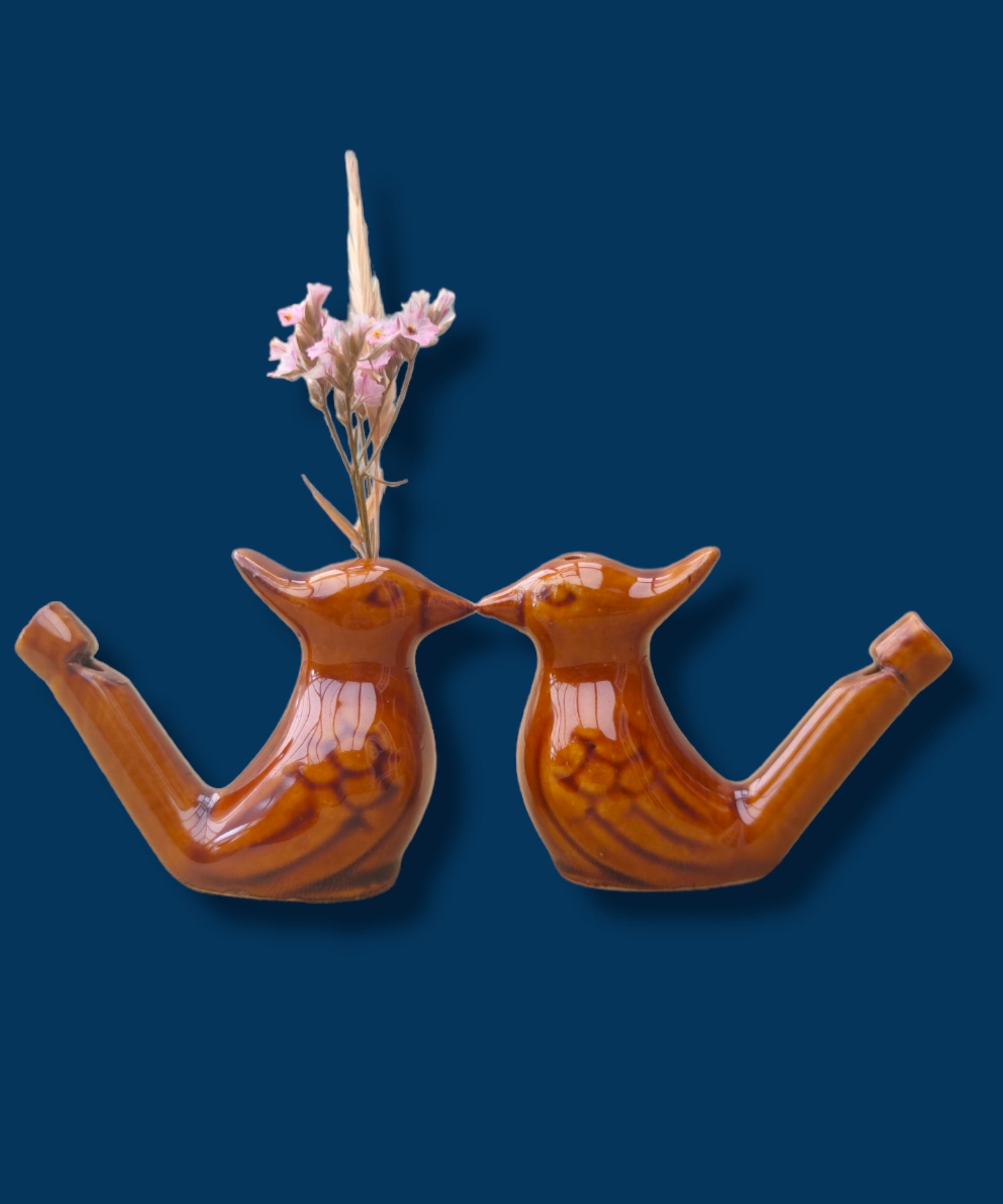 Tan Hoopoe Ocarina Whistle