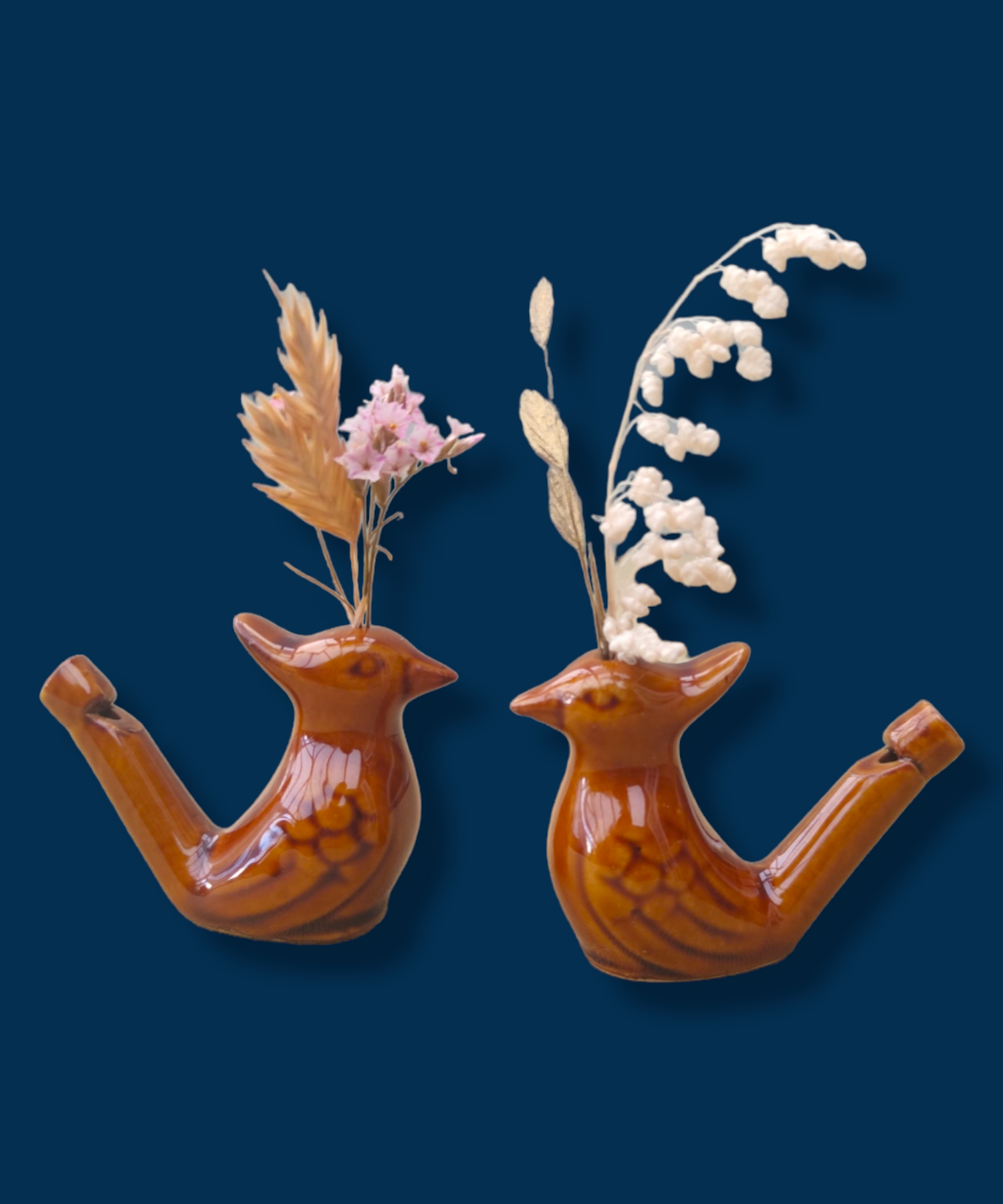 Tan Hoopoe Ocarina Whistle