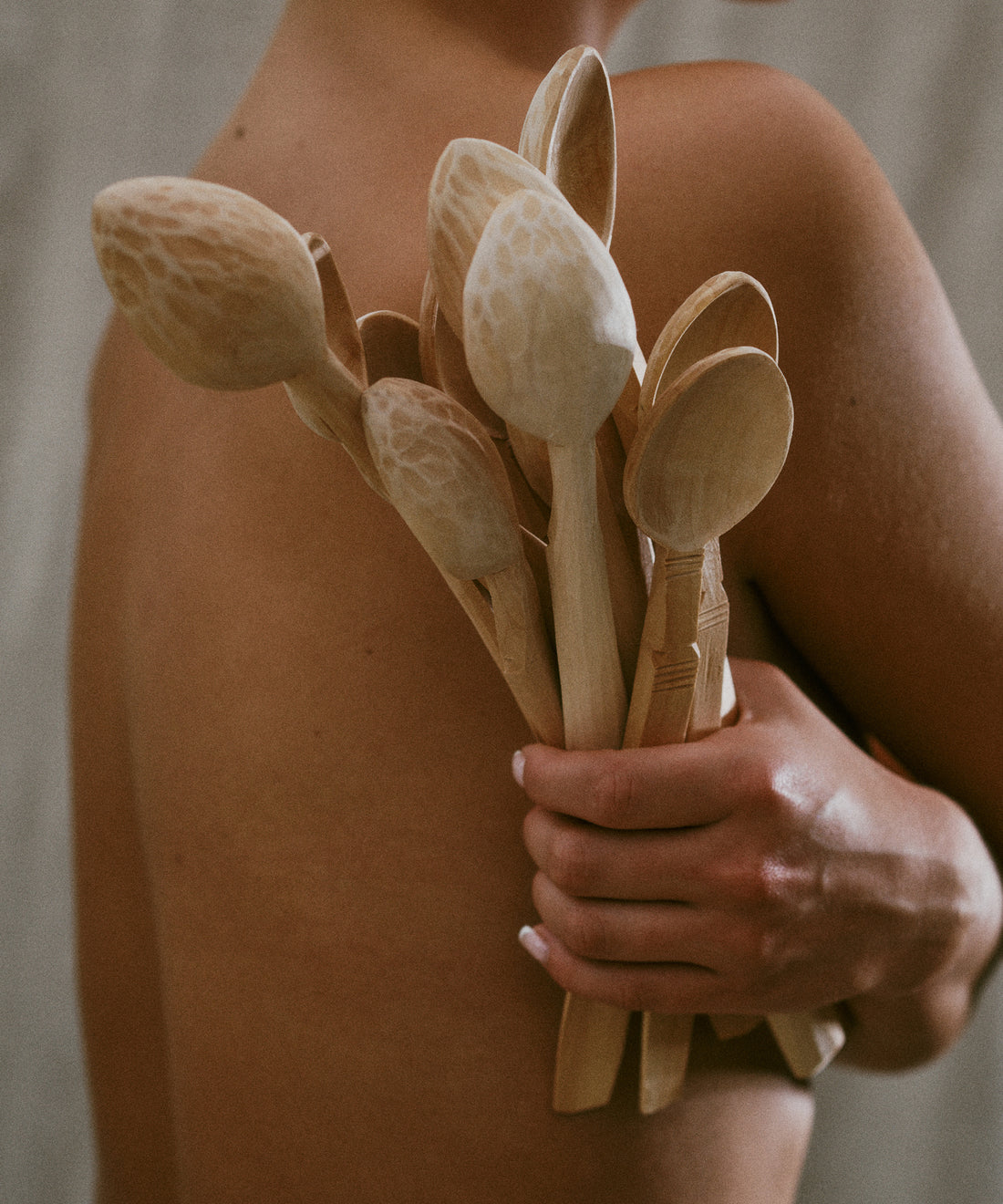 15" Hand Carved Wooden Spoon