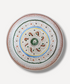 Handmade Romanian folk ceramic platter with garland motif and traditional detailing