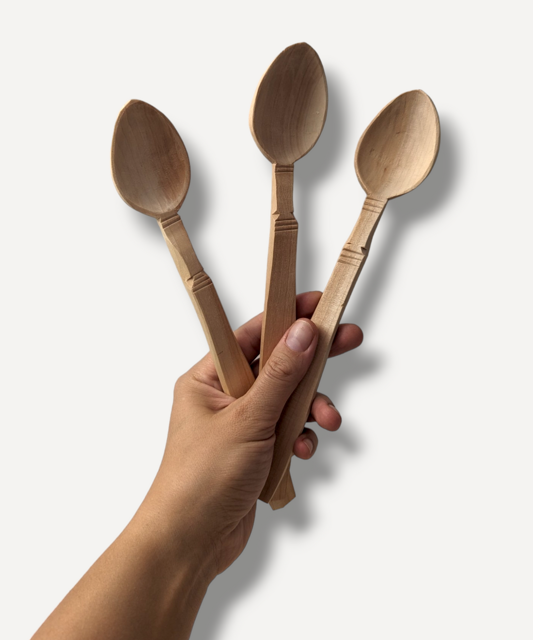 10" Hand Carved Wooden Spoon