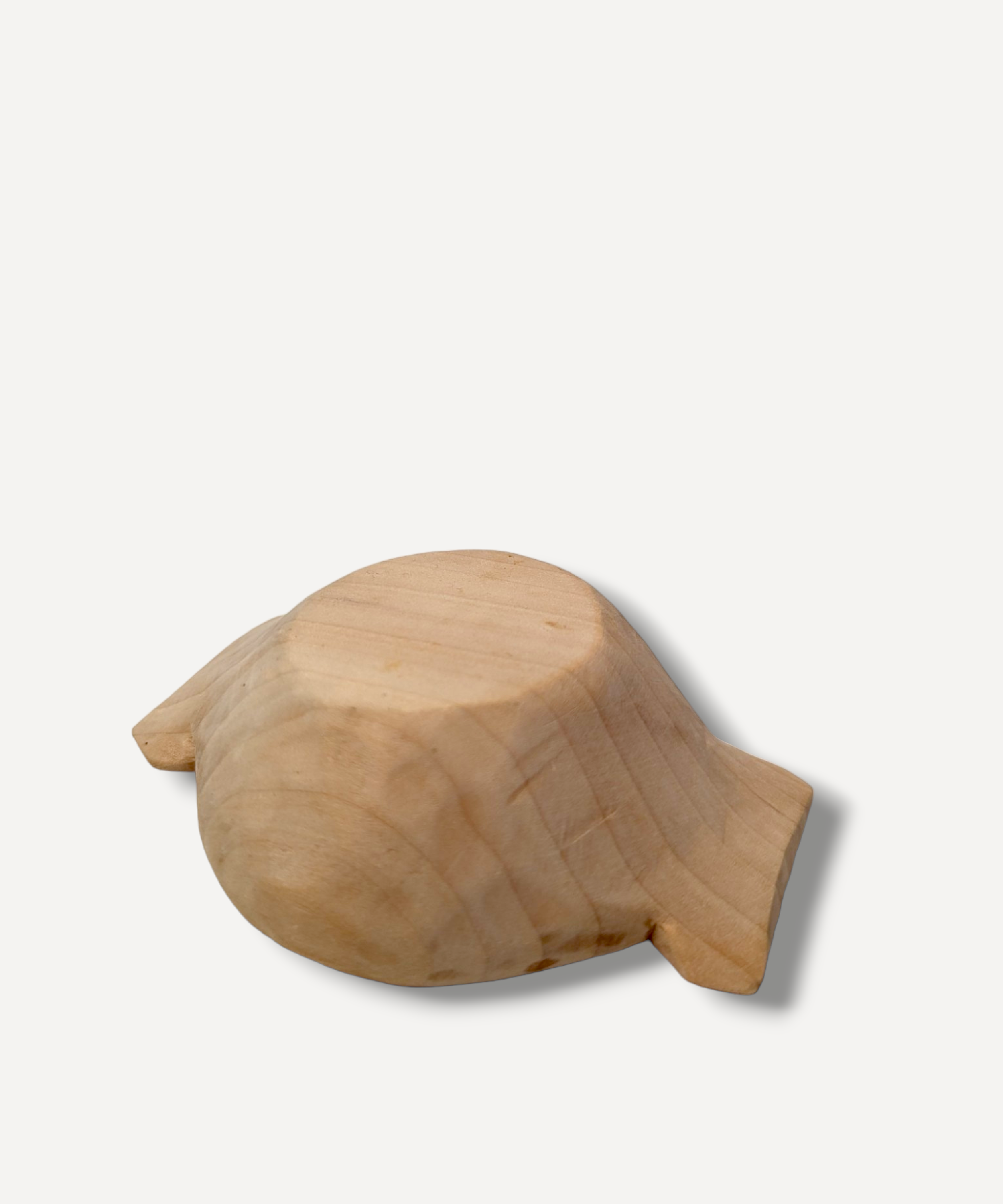 Wooden Bowl with Carved Handles