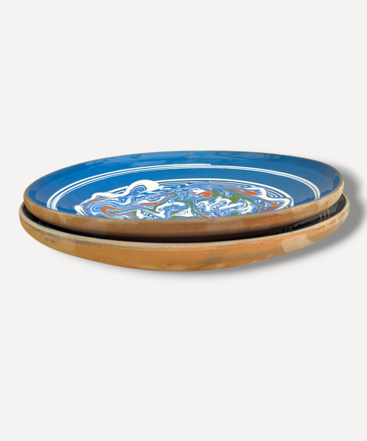 Marble Effect Large Serving Plate