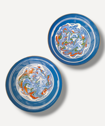 Marble Effect Large Serving Plate