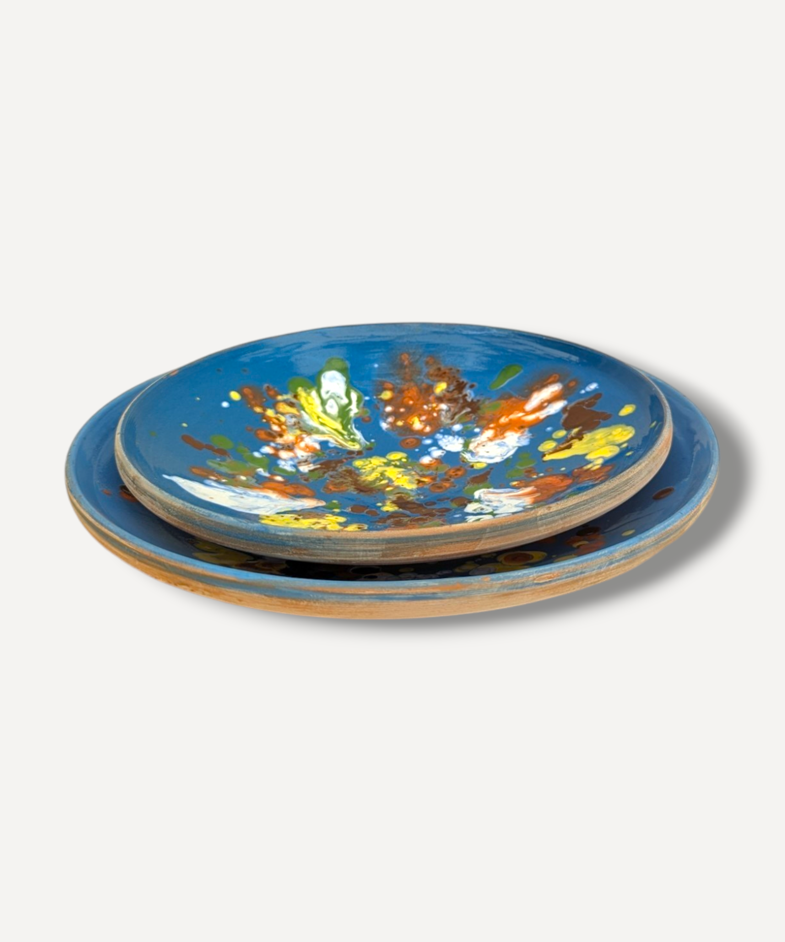 Cobalt Splatter Serving Plate