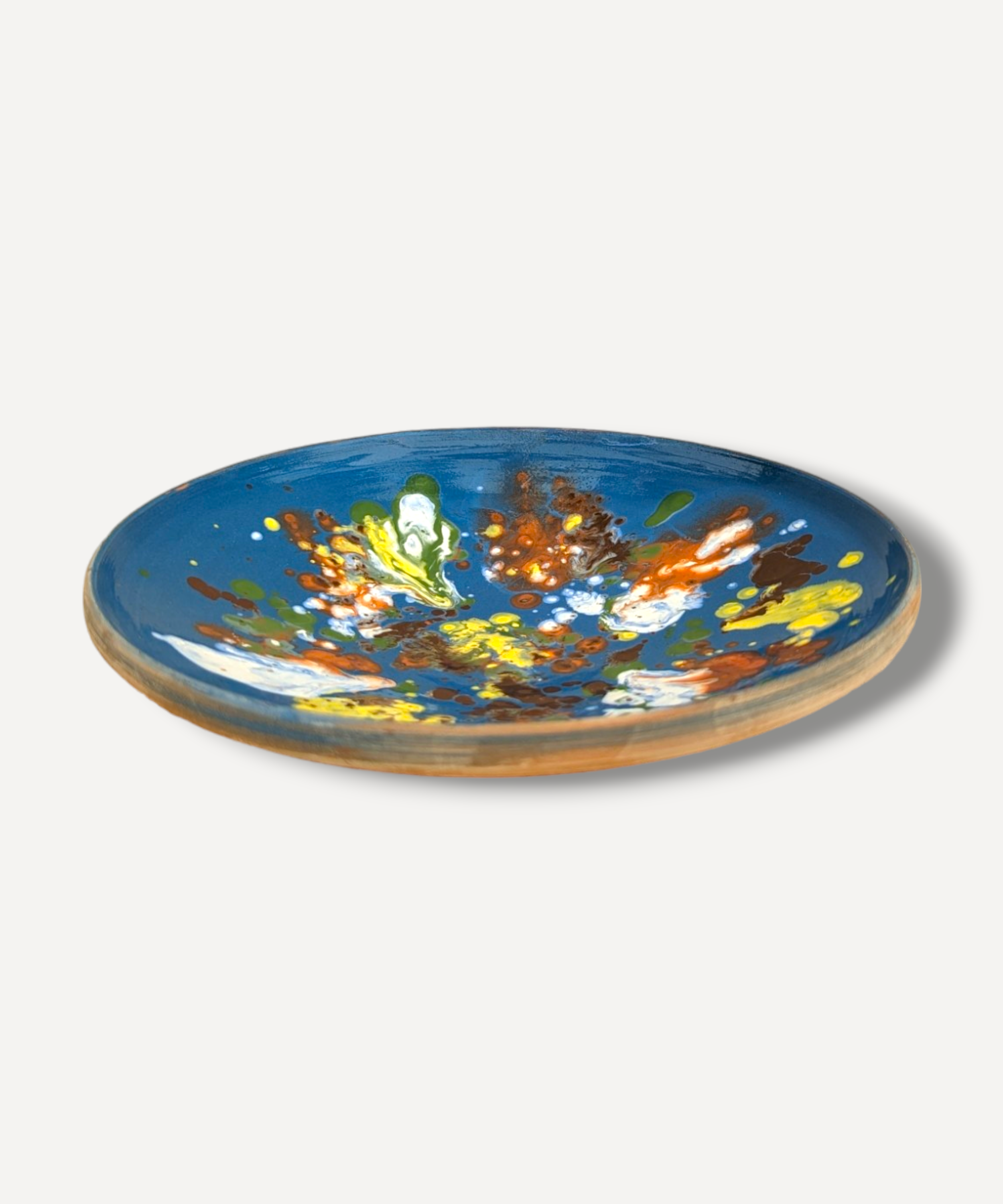 Cobalt Splatter Serving Plate