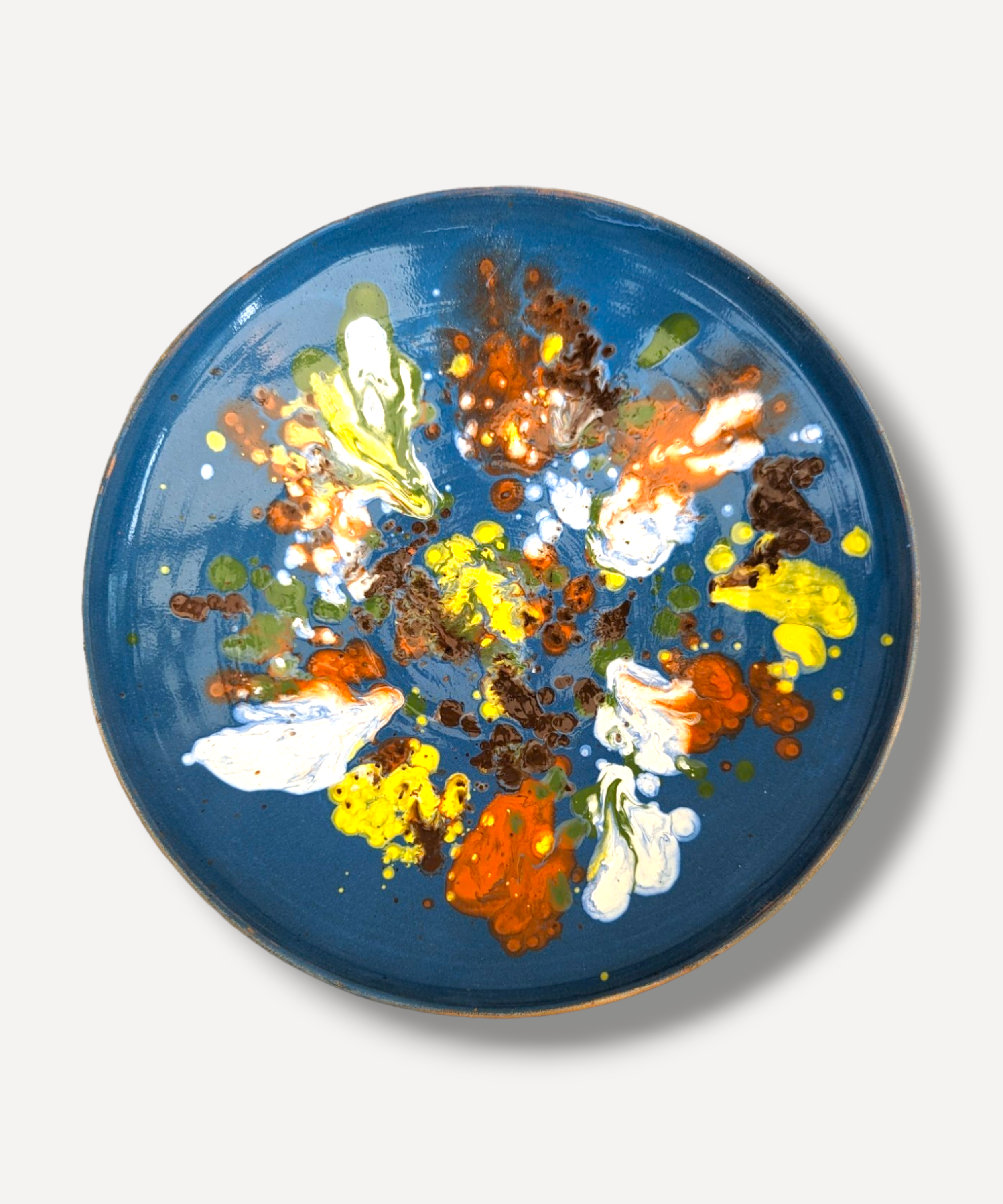 Cobalt Splatter Serving Plate