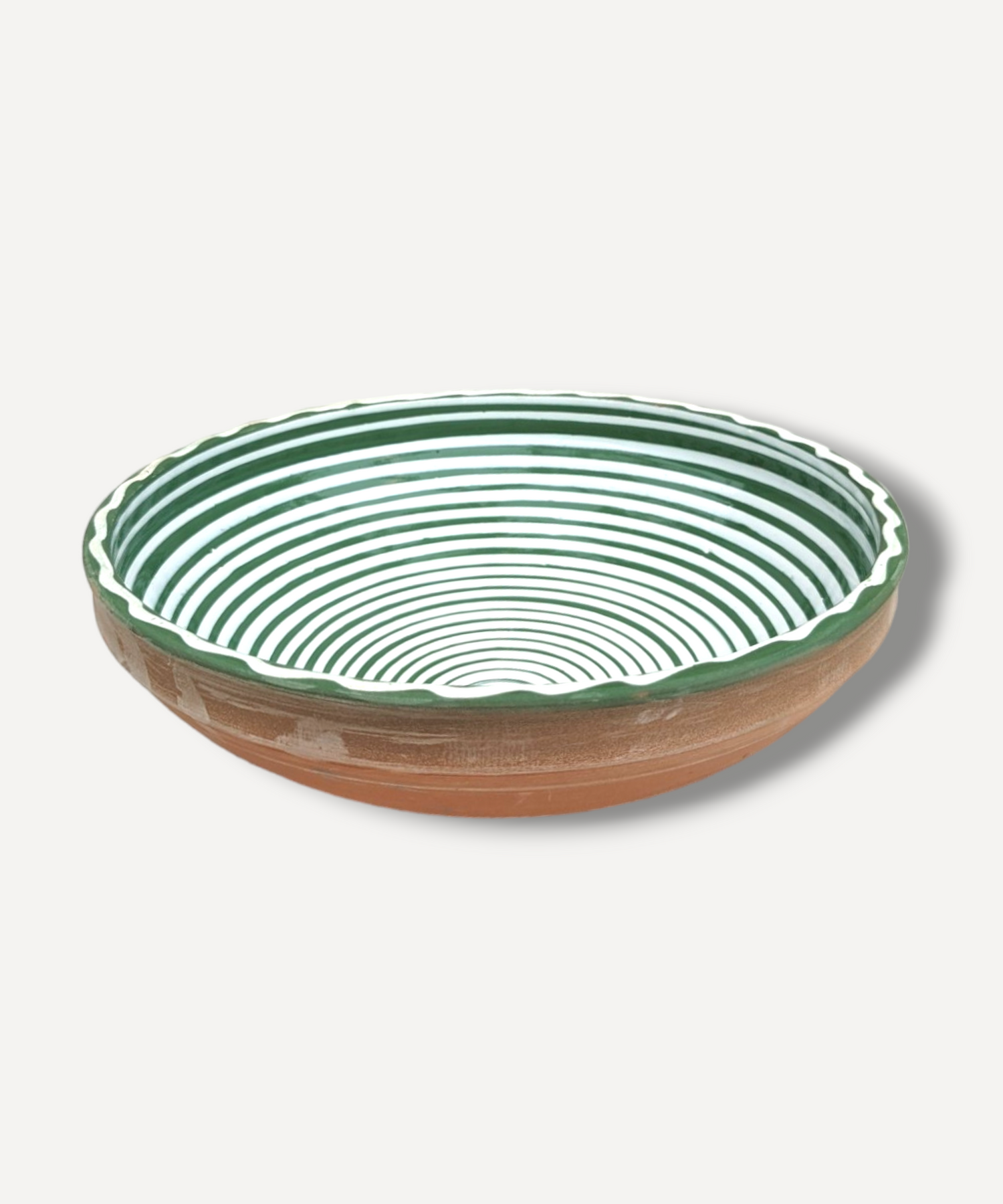 Moss Green Swirl Fruit Bowl