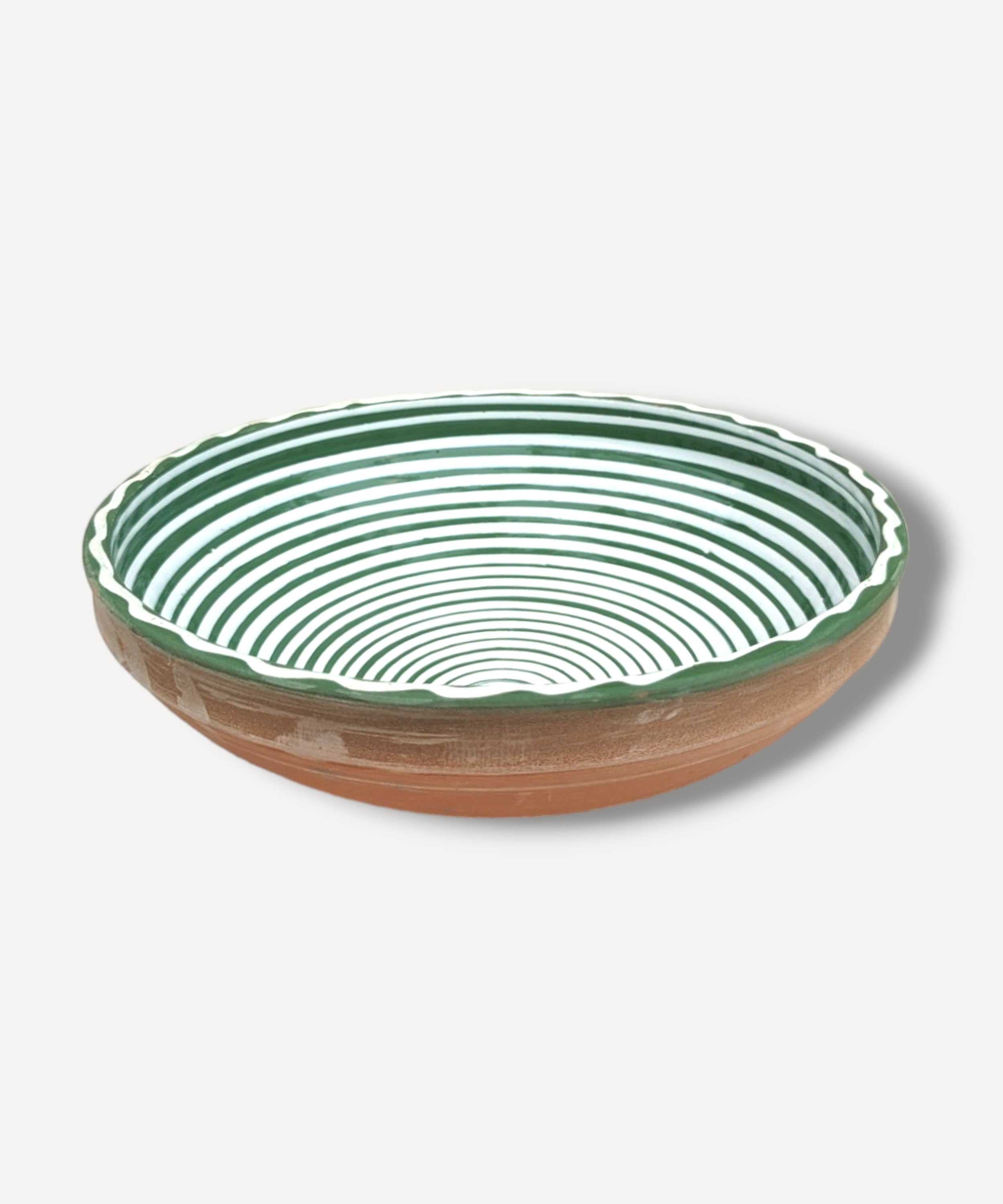 Moss Green Swirl Fruit Bowl