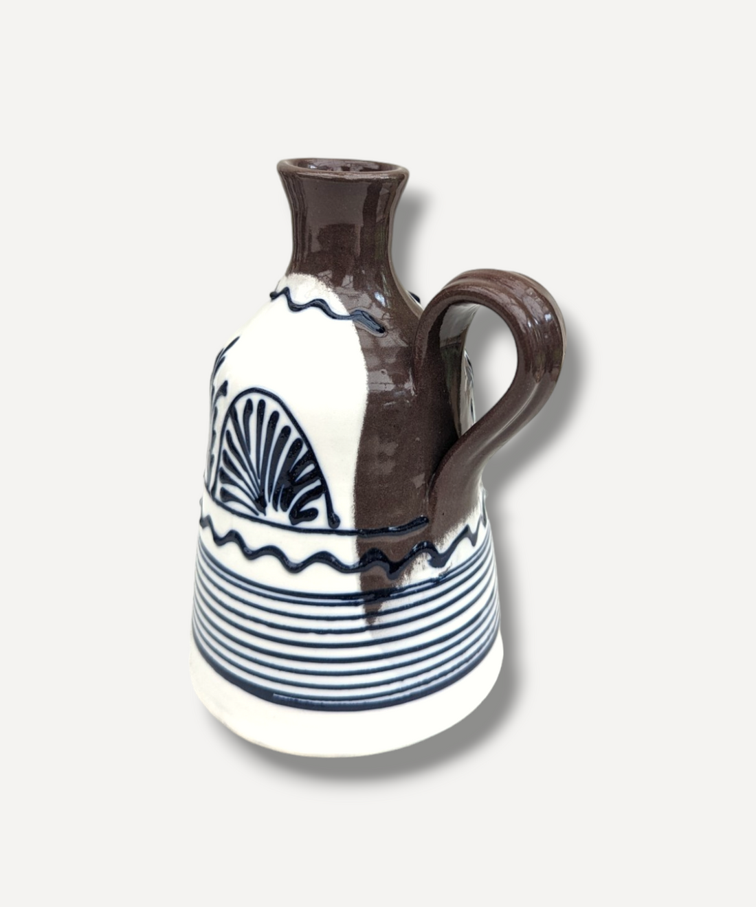 SITAR Ecru Blue Bottle Vase. IIII