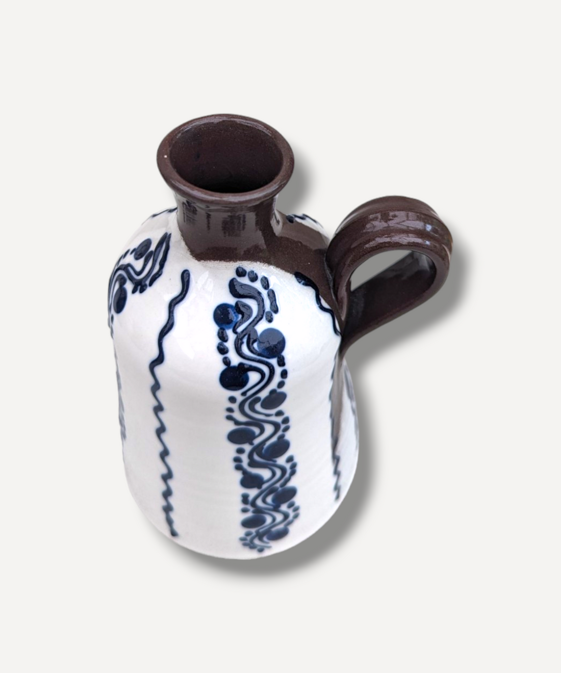 SITAR Ecru Blue Bottle Vase. III