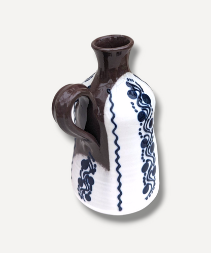 SITAR Ecru Blue Bottle Vase. III