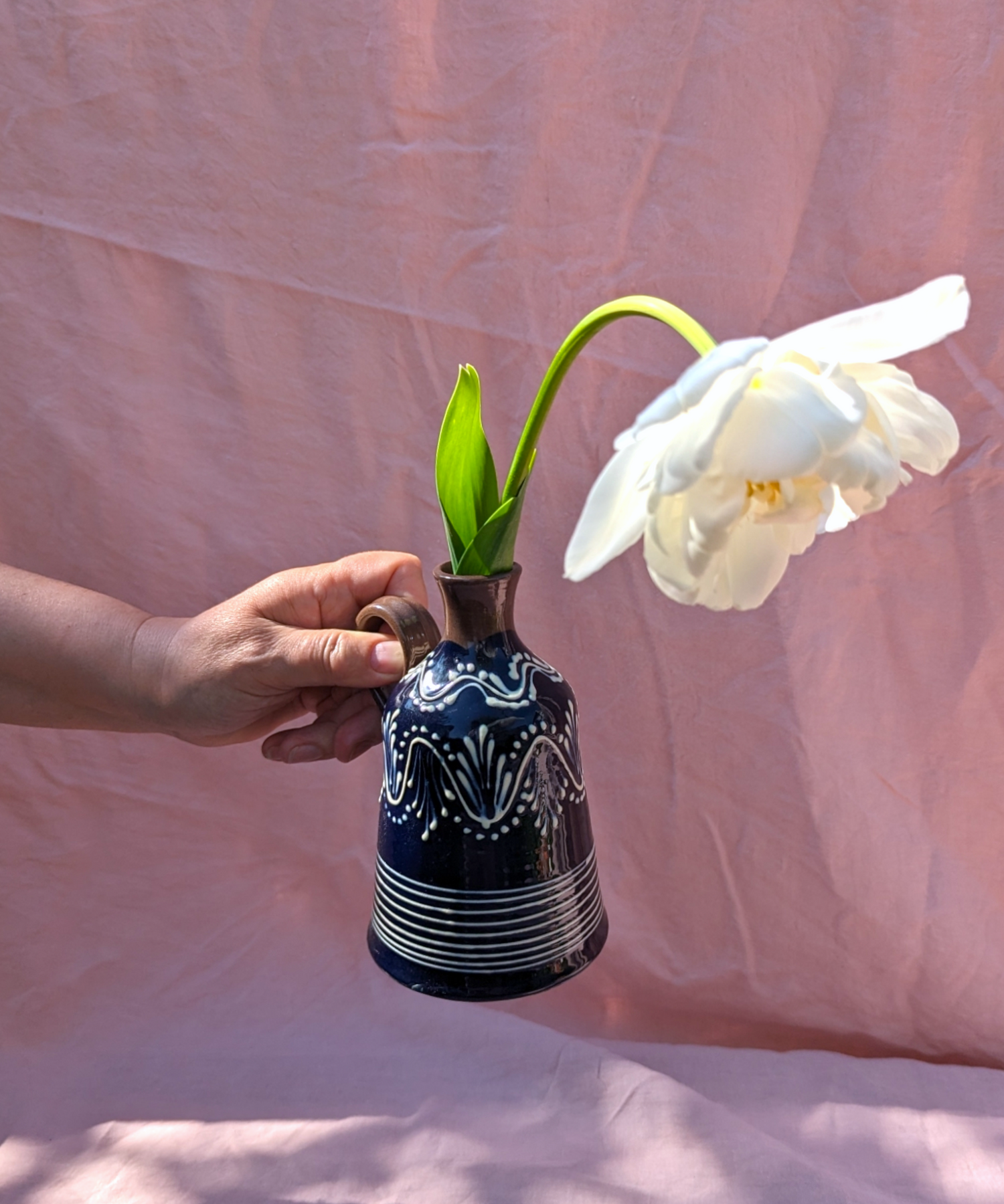 SITAR Indigo Bottle Vase. II