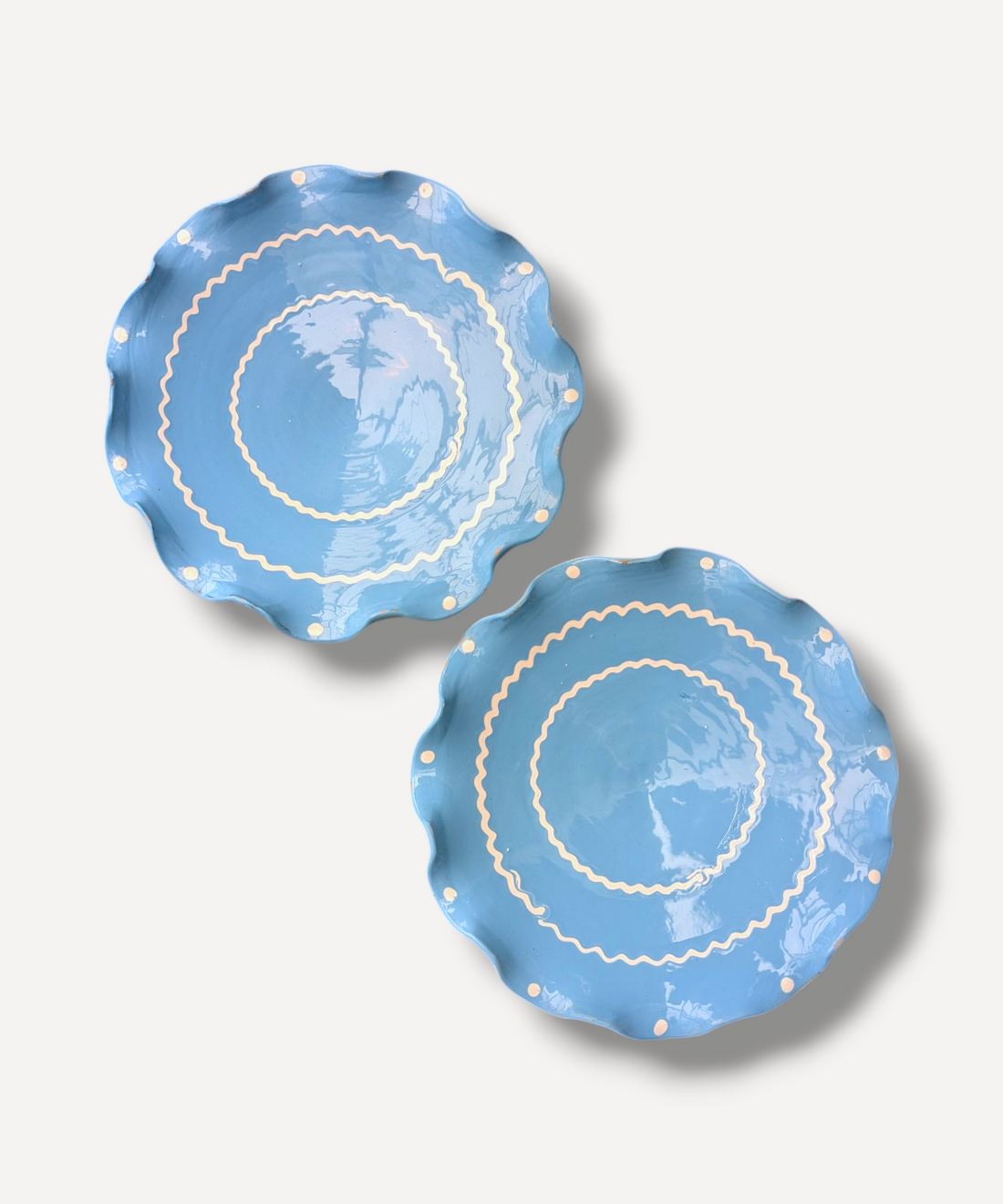 Sky Blue- Ripple Servings Plate / 21cm