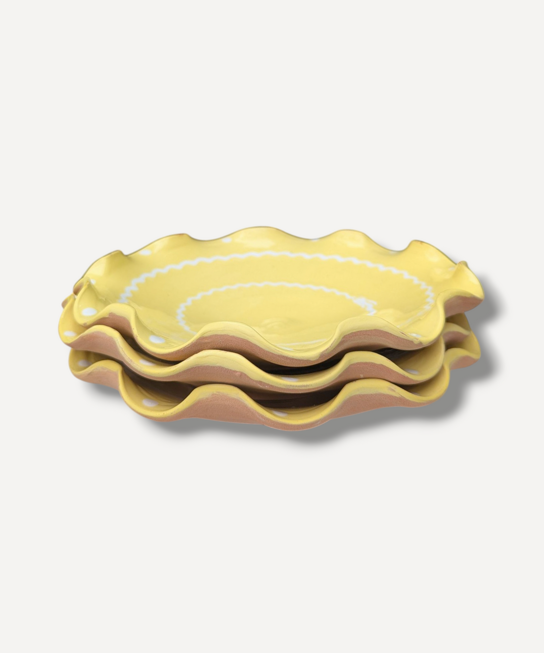 Lemon Yellow - Ripple Servings Plate / 21cm