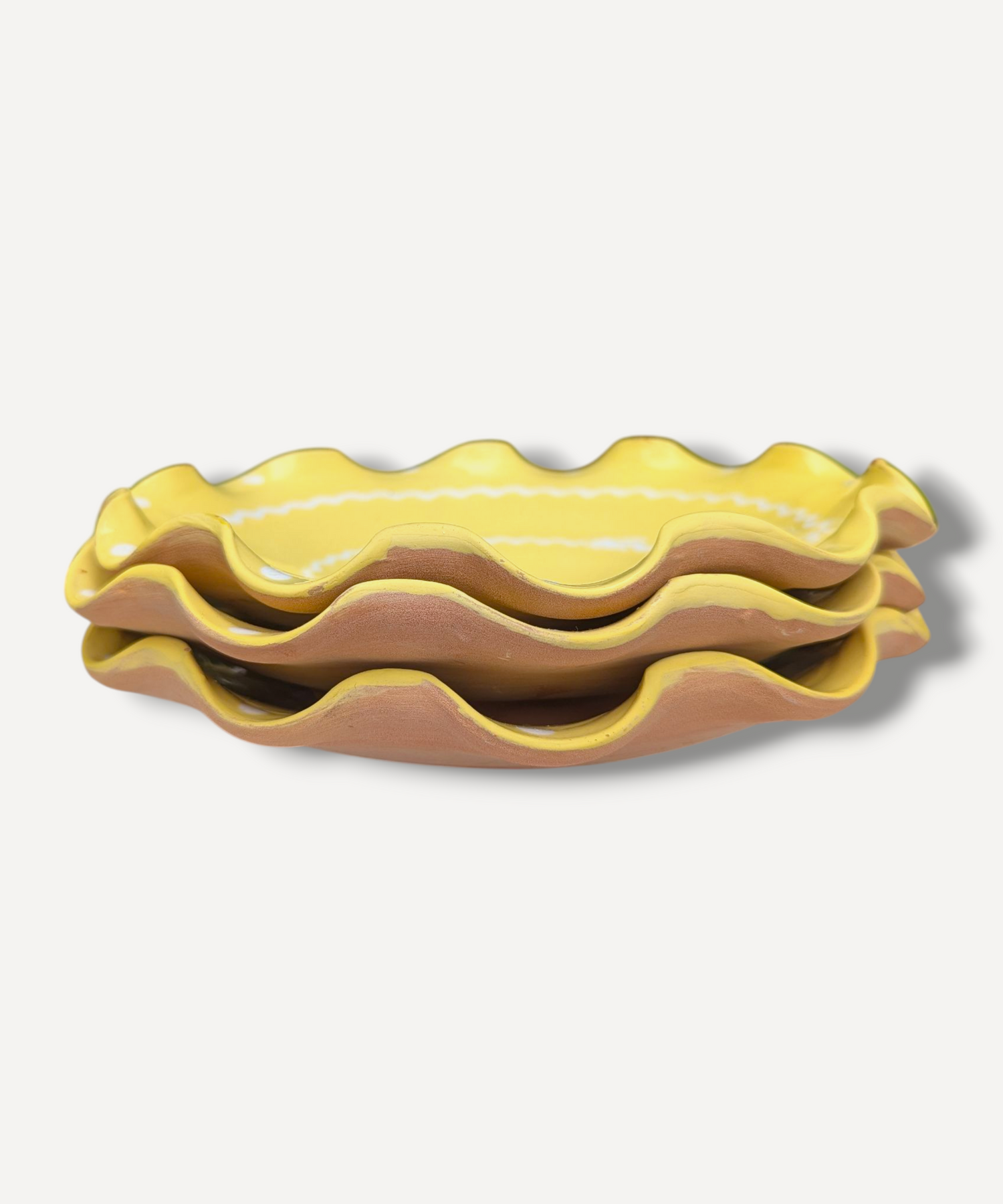 Lemon Yellow - Ripple Servings Plate / 21cm