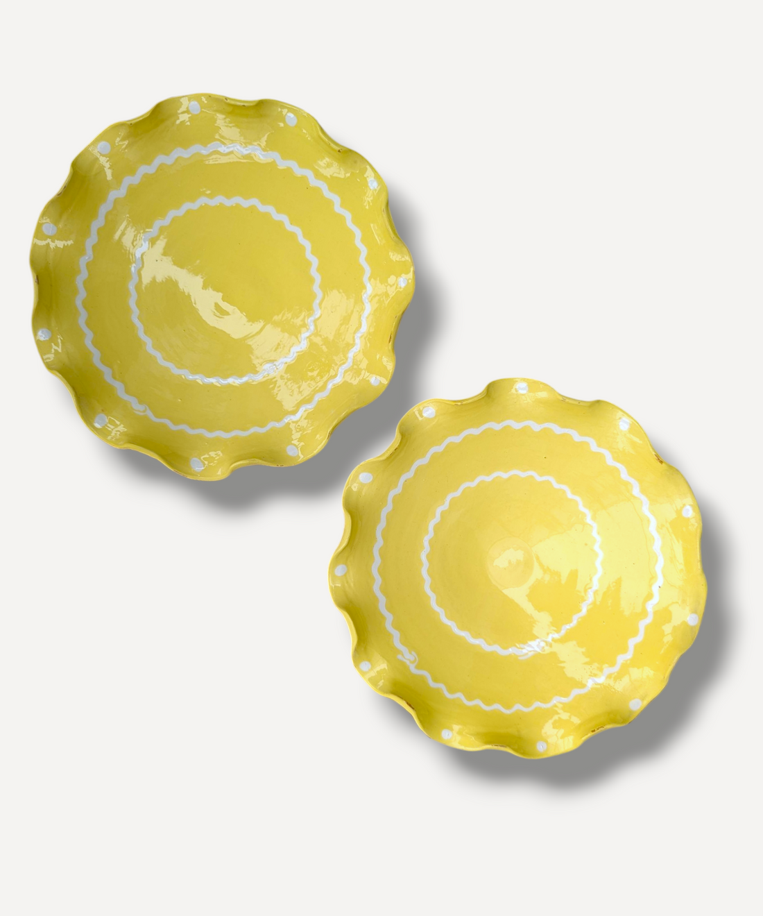 Lemon Yellow - Ripple Servings Plate / 21cm