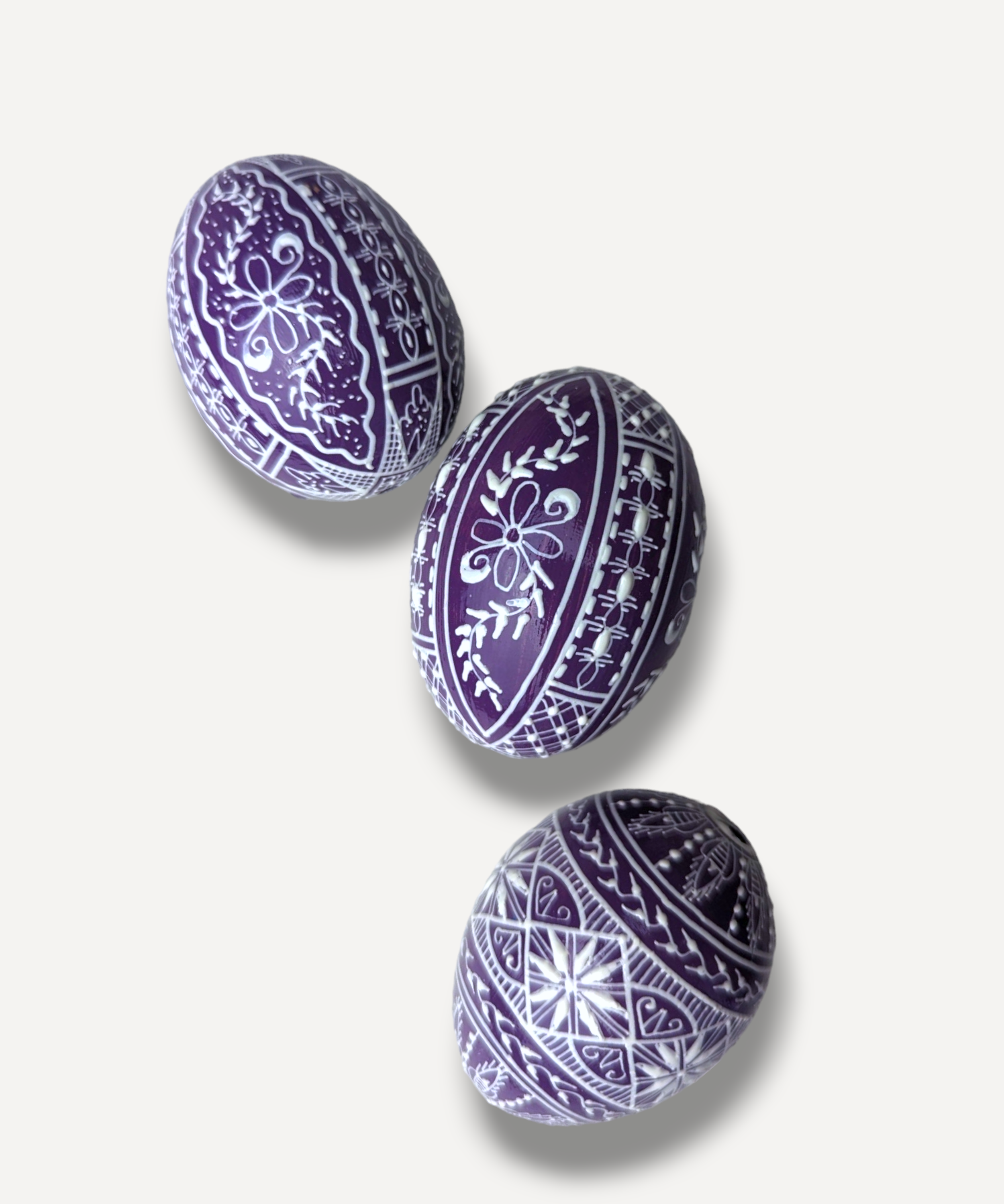 Mauve Hand-Painted Eggs