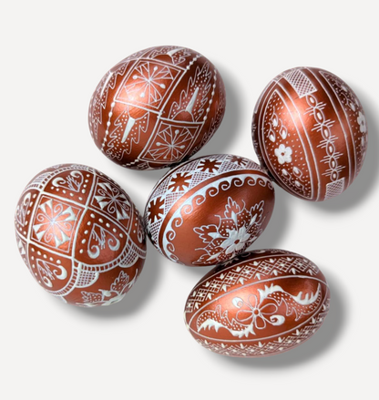 Copper Hand-Decorated Egg