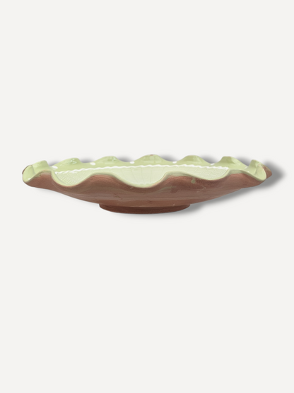 Pistachio Swirl Large Ripple Servings Plate
