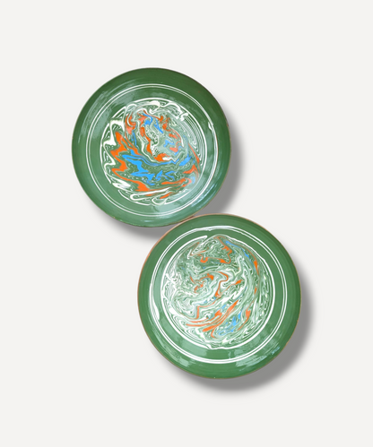 Green Marble Large Serving Plate