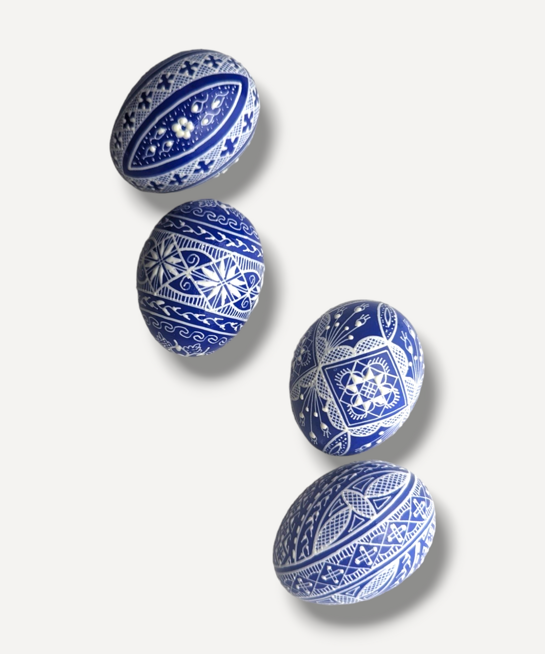 Indigo Hand-Painted Eggs