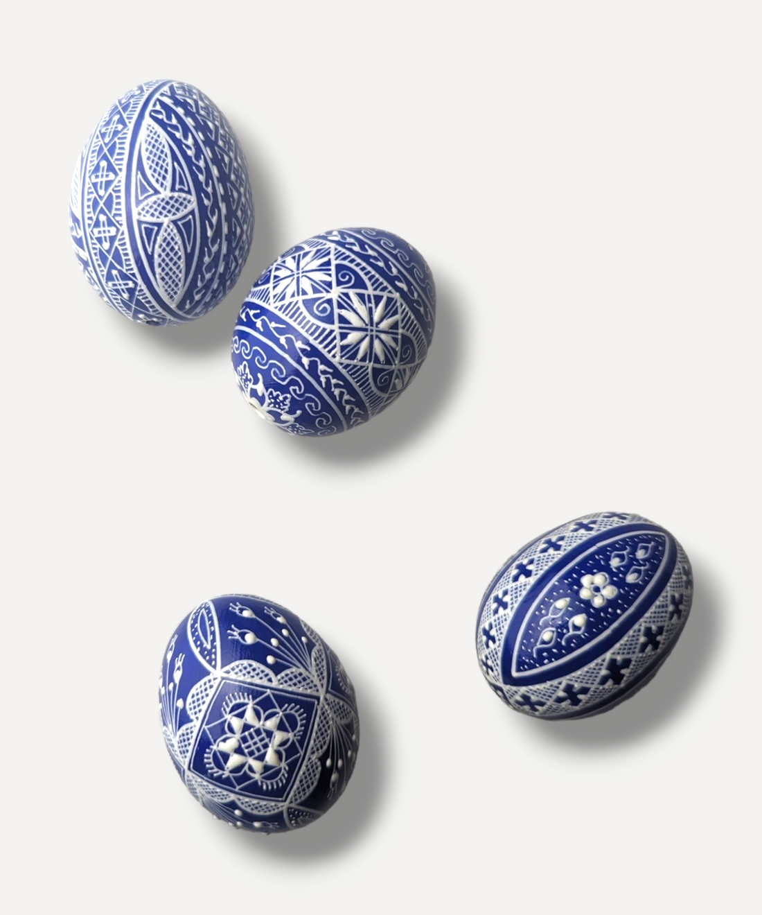 Indigo Hand-Painted Eggs