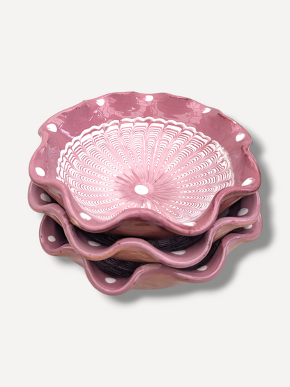 Dark Mauve Ripple Side Bowl