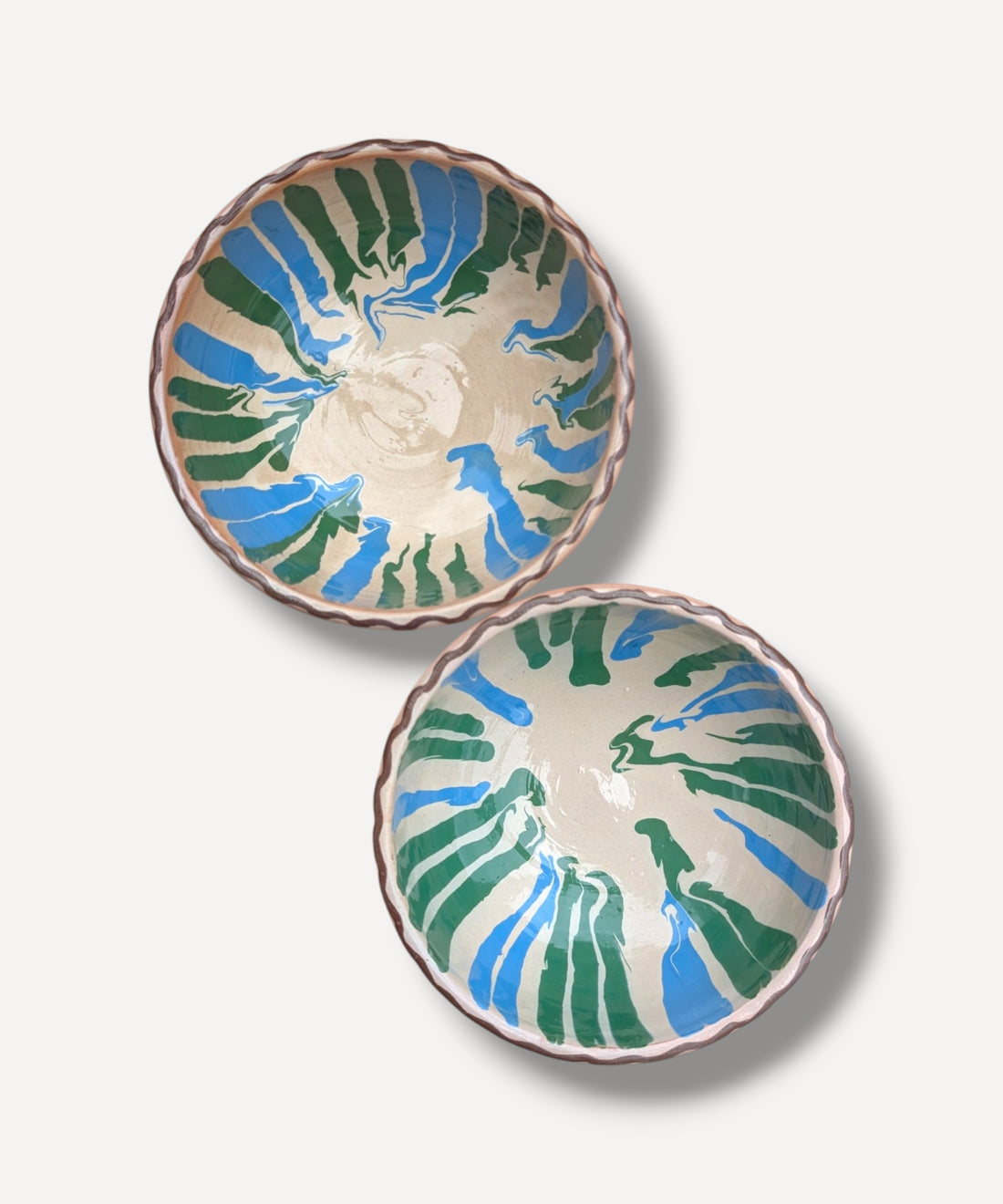Blue &amp; Green Marble Side Bowl