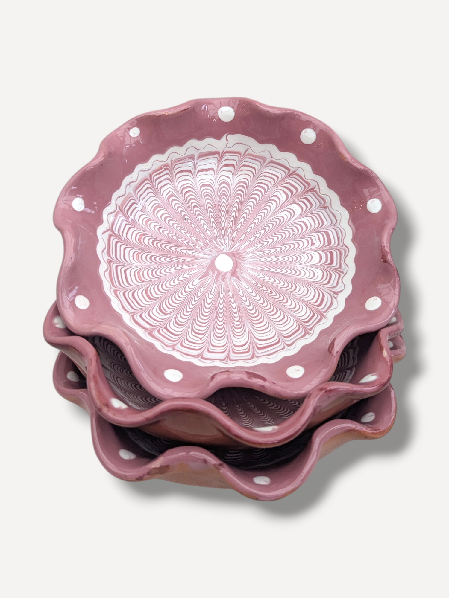 Dark Mauve Ripple Side Bowl