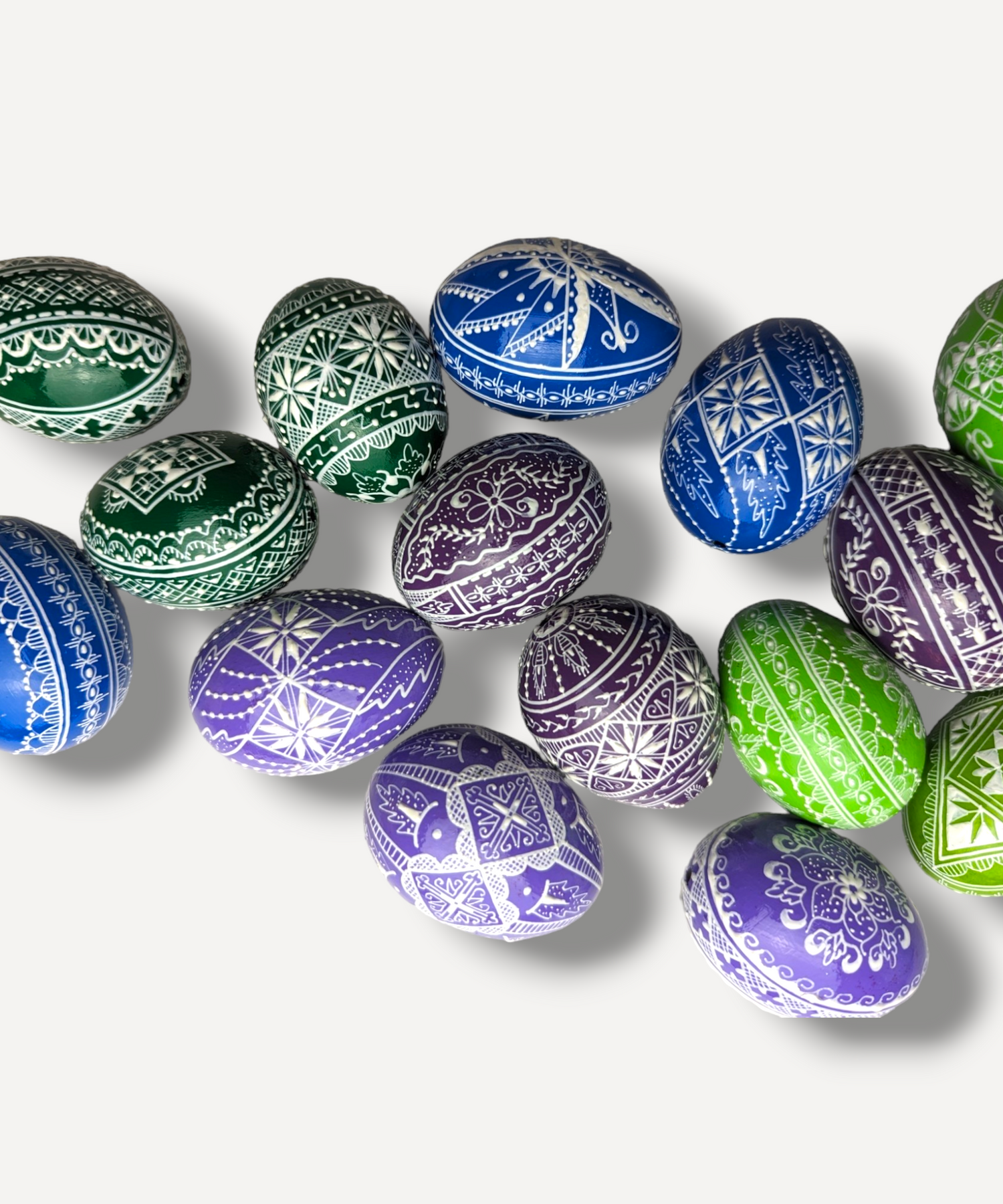 Mauve Hand-Painted Eggs