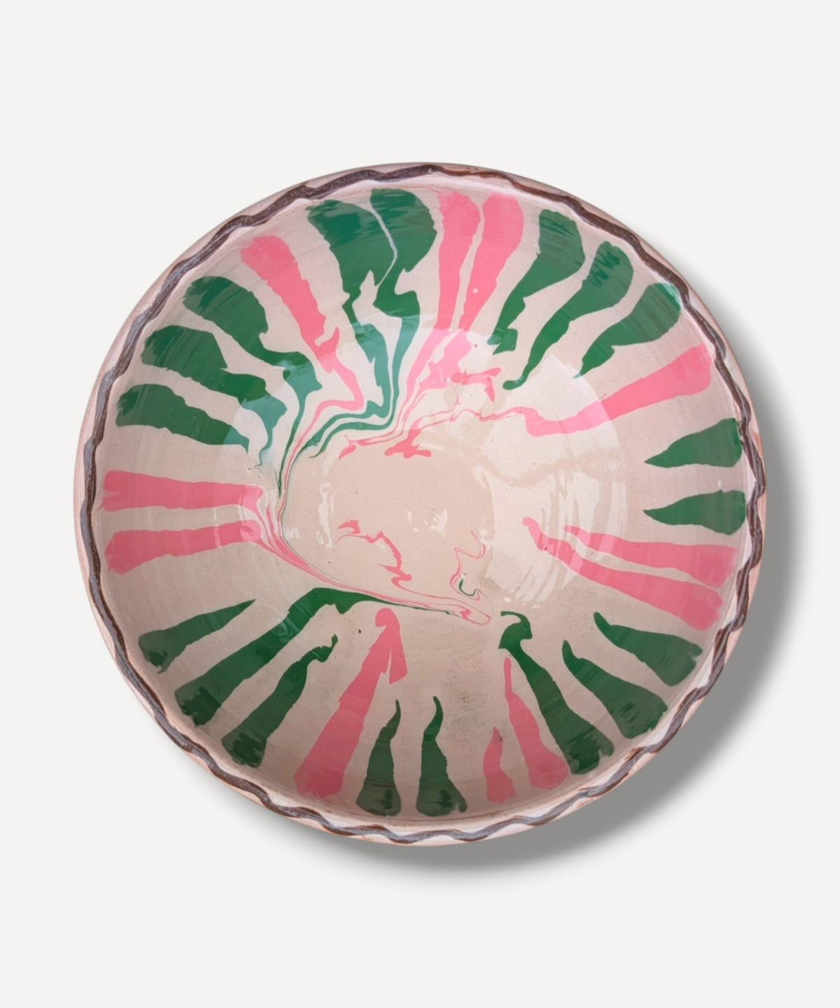 Pink &amp; Green Marble Side Bowl