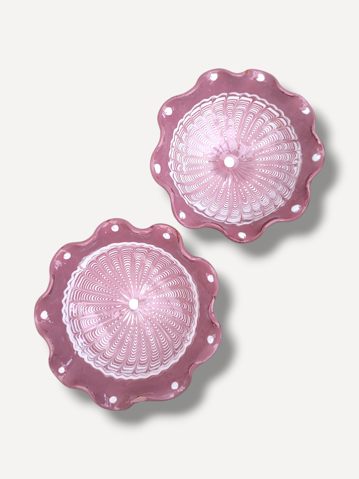 Dark Mauve Ripple Side Bowl