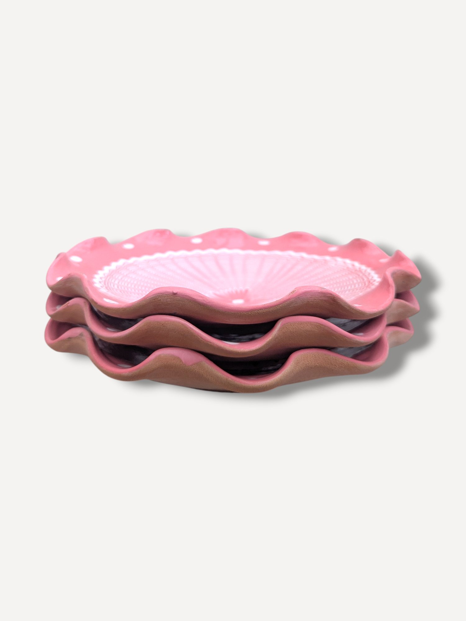 Pink Swirl Ripple Serving Plate