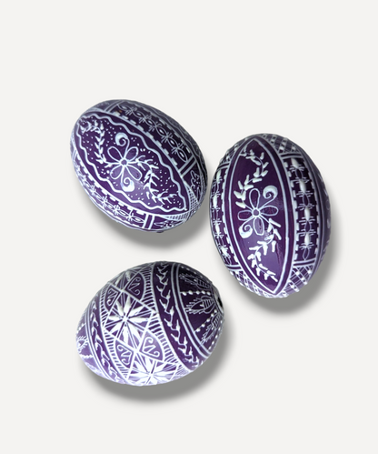 Mauve Hand-Painted Eggs